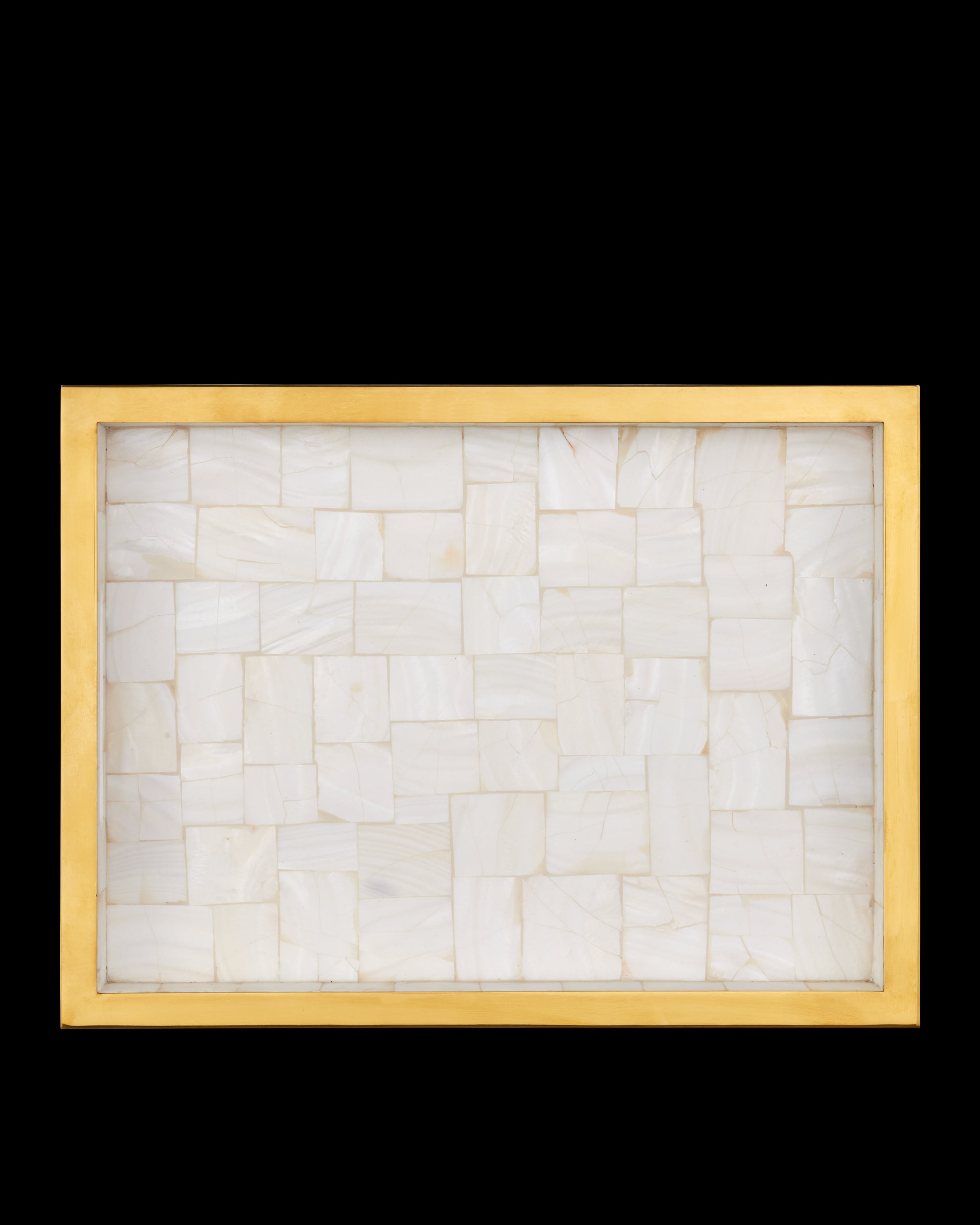 Currey & Company Casey Mother Of Pearl Tray Set Of 2