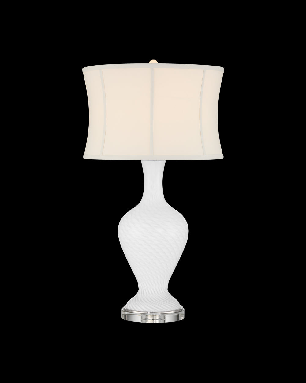 Currey & Company Zeta White Table Lamp
