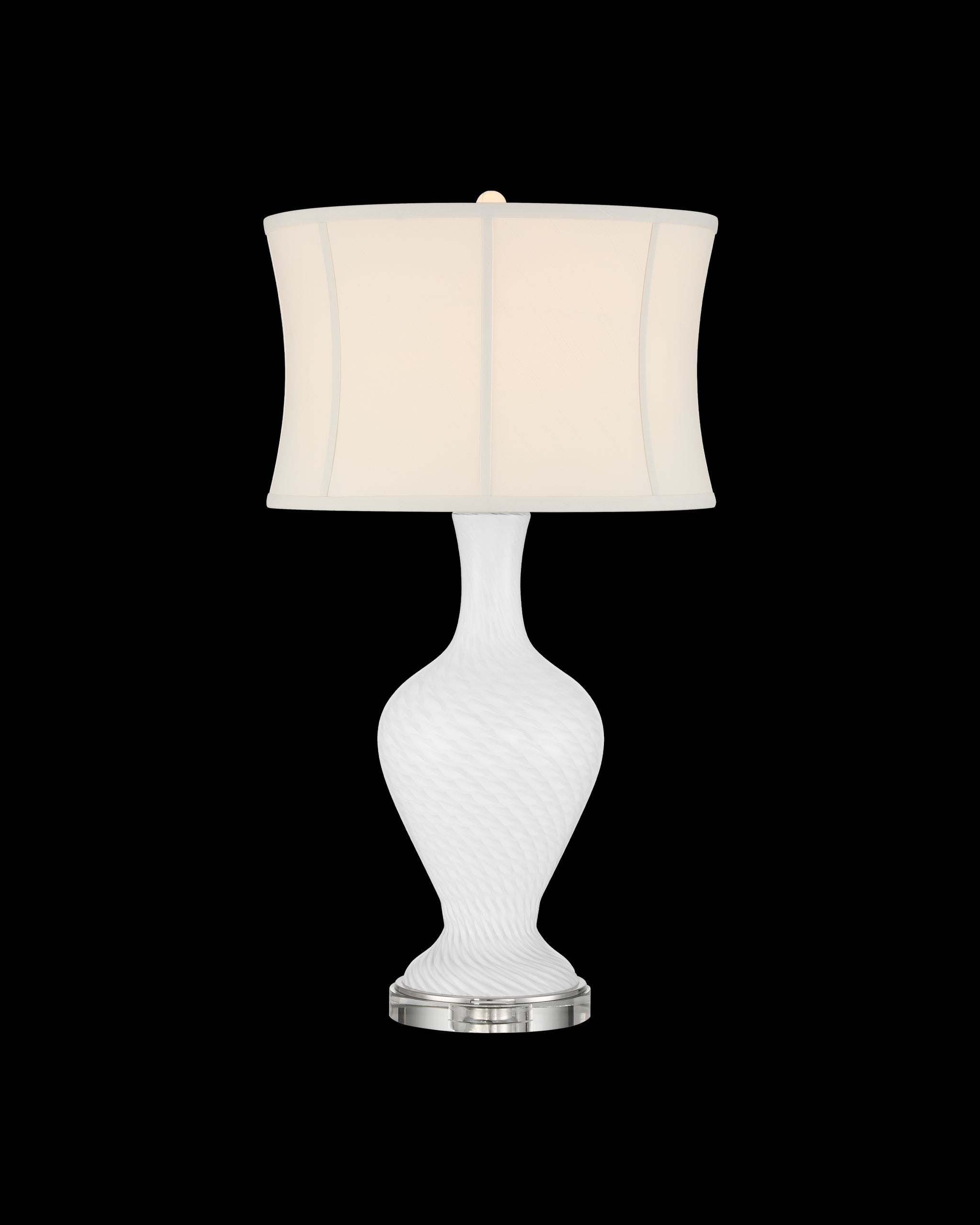 Currey & Company Zeta White Table Lamp