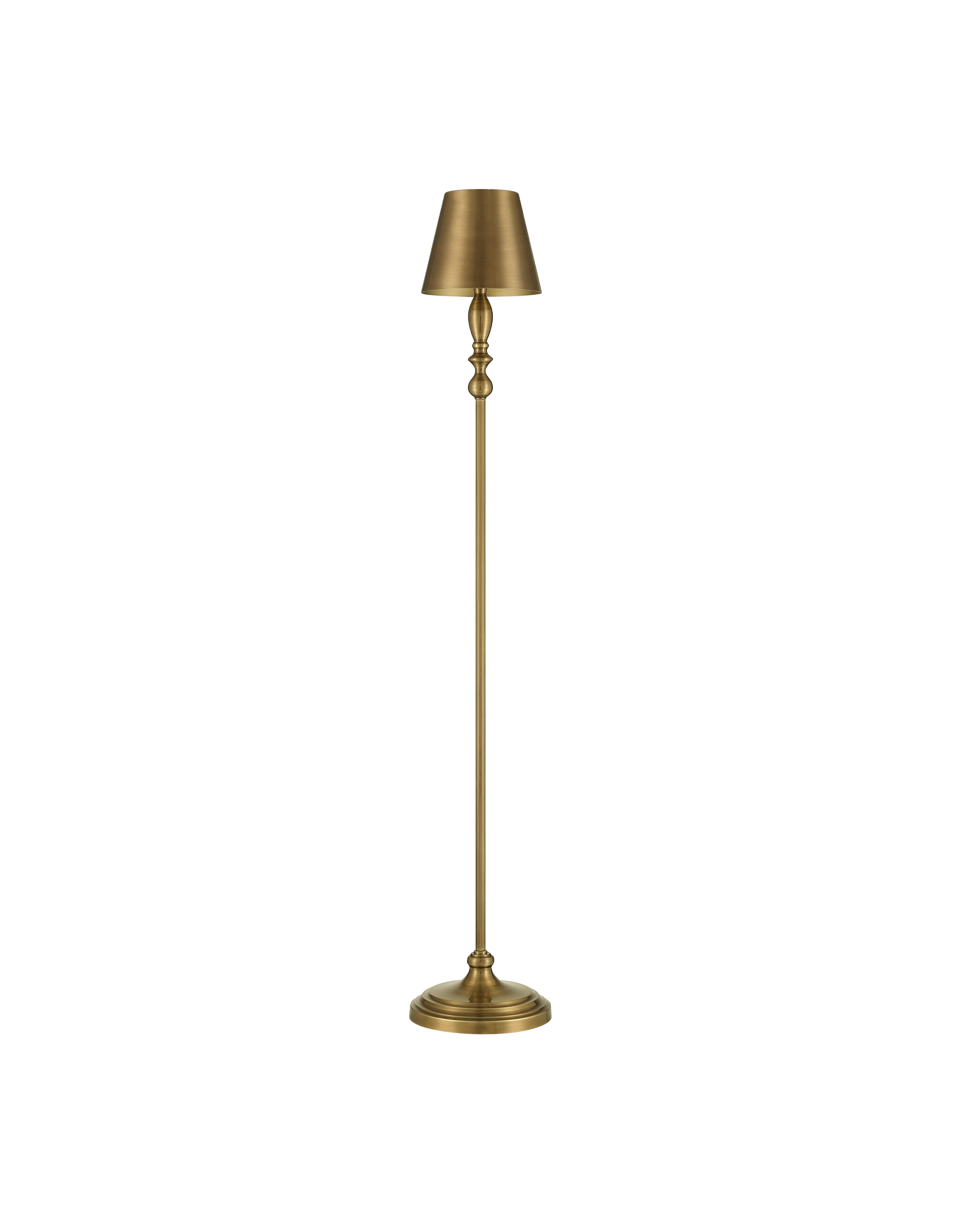 Currey & Company Viaggio Antique Brass Cordless Floor Lamp