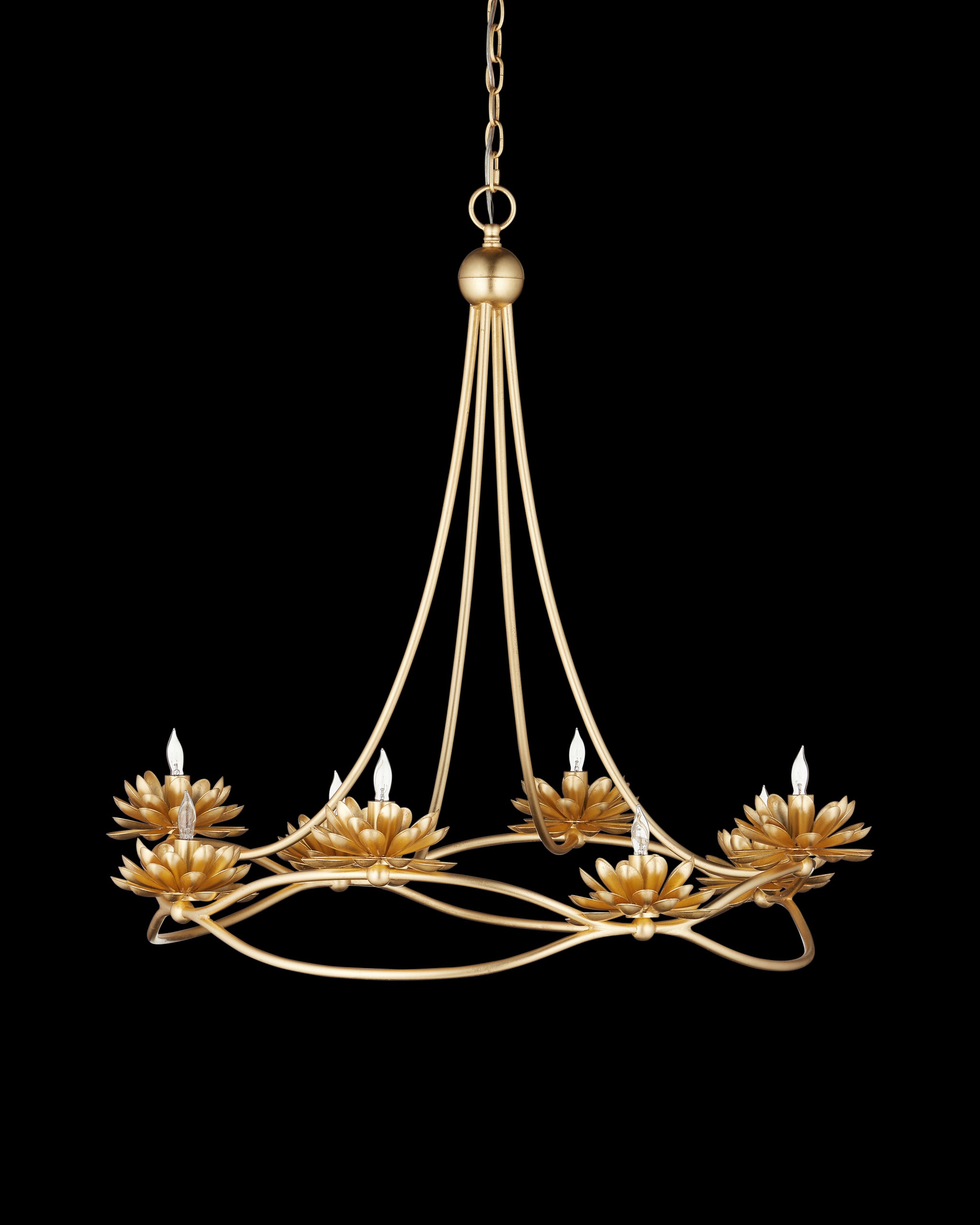 Currey & Company Cyrene Gold Chandelier