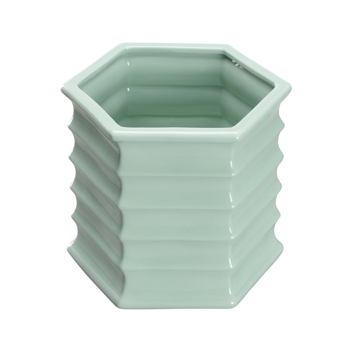 Chelsea House Elizabeth Wicker Willow Planter Seafoam (Lg)