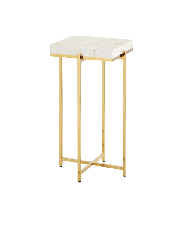 Currey & Company 23.25" Casey Mother Of Pearl Accent Table