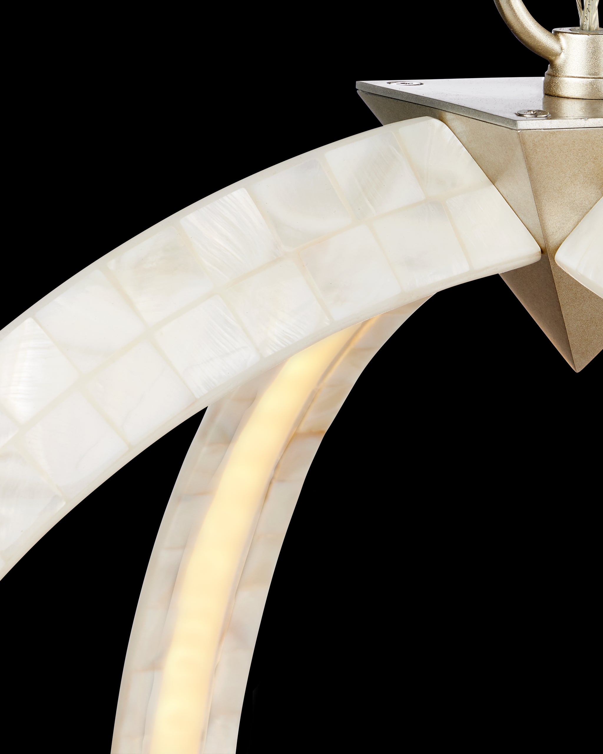 Currey & Company Arietta White Orb Chandelier