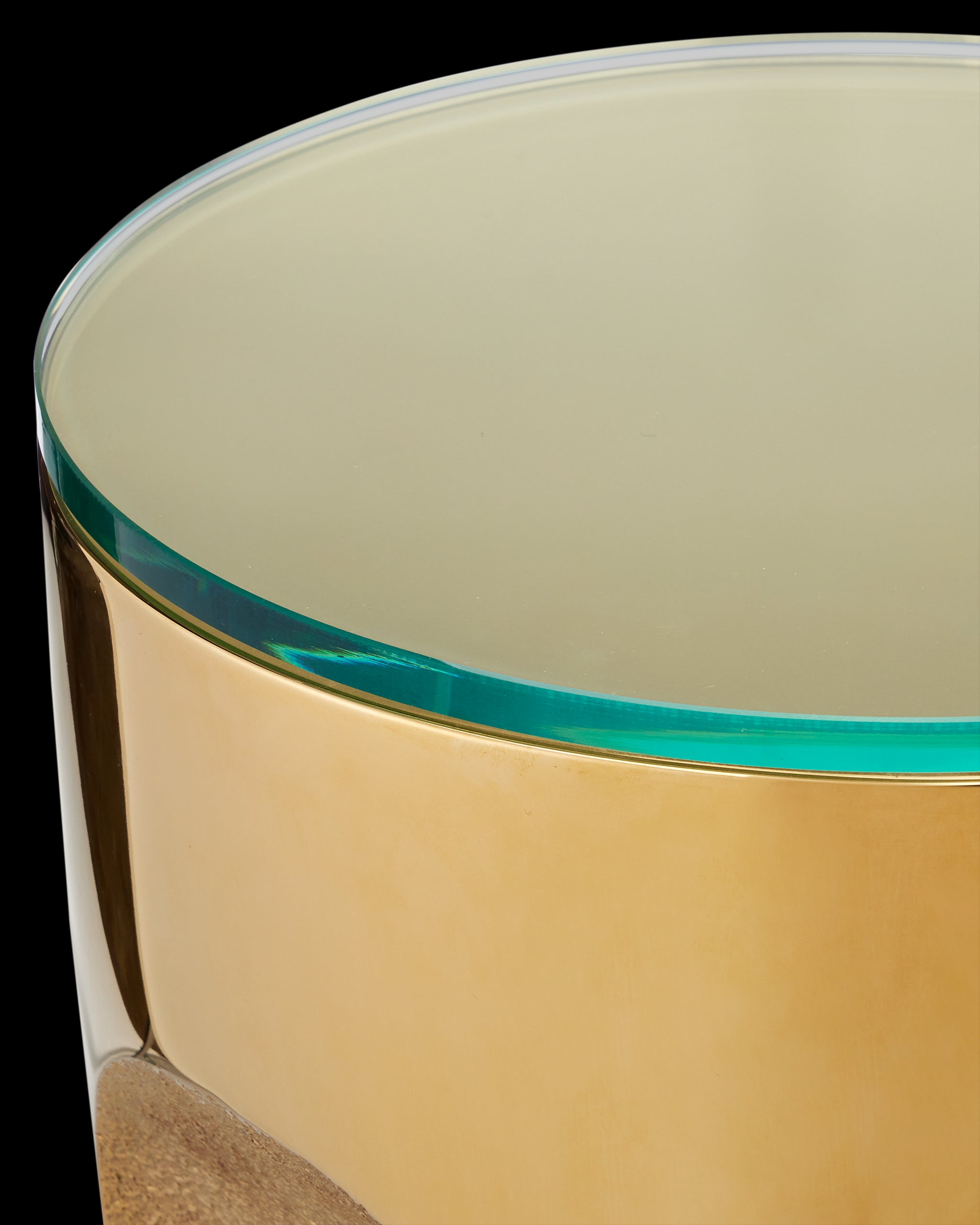 Currey & Company Lemy Brass Drinks Table