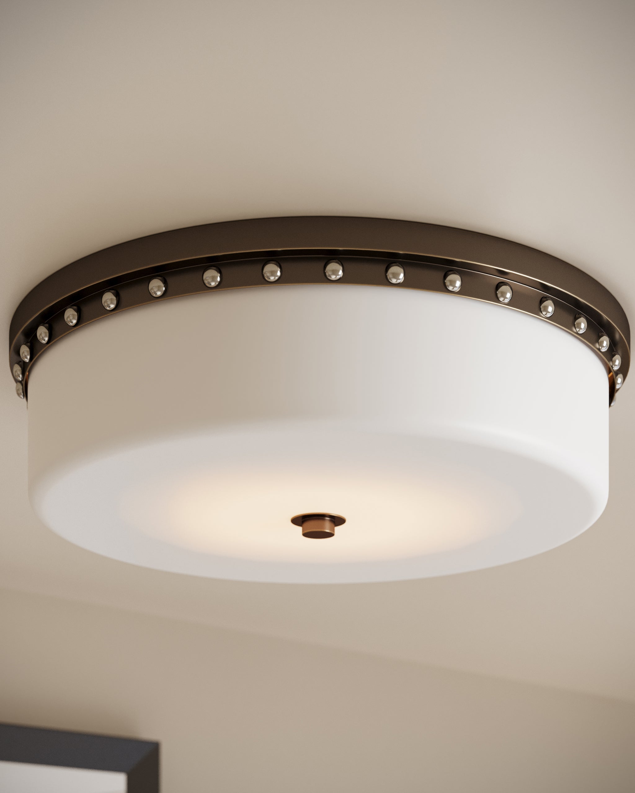 Currey & Company Barnabe Brass Flush Mount