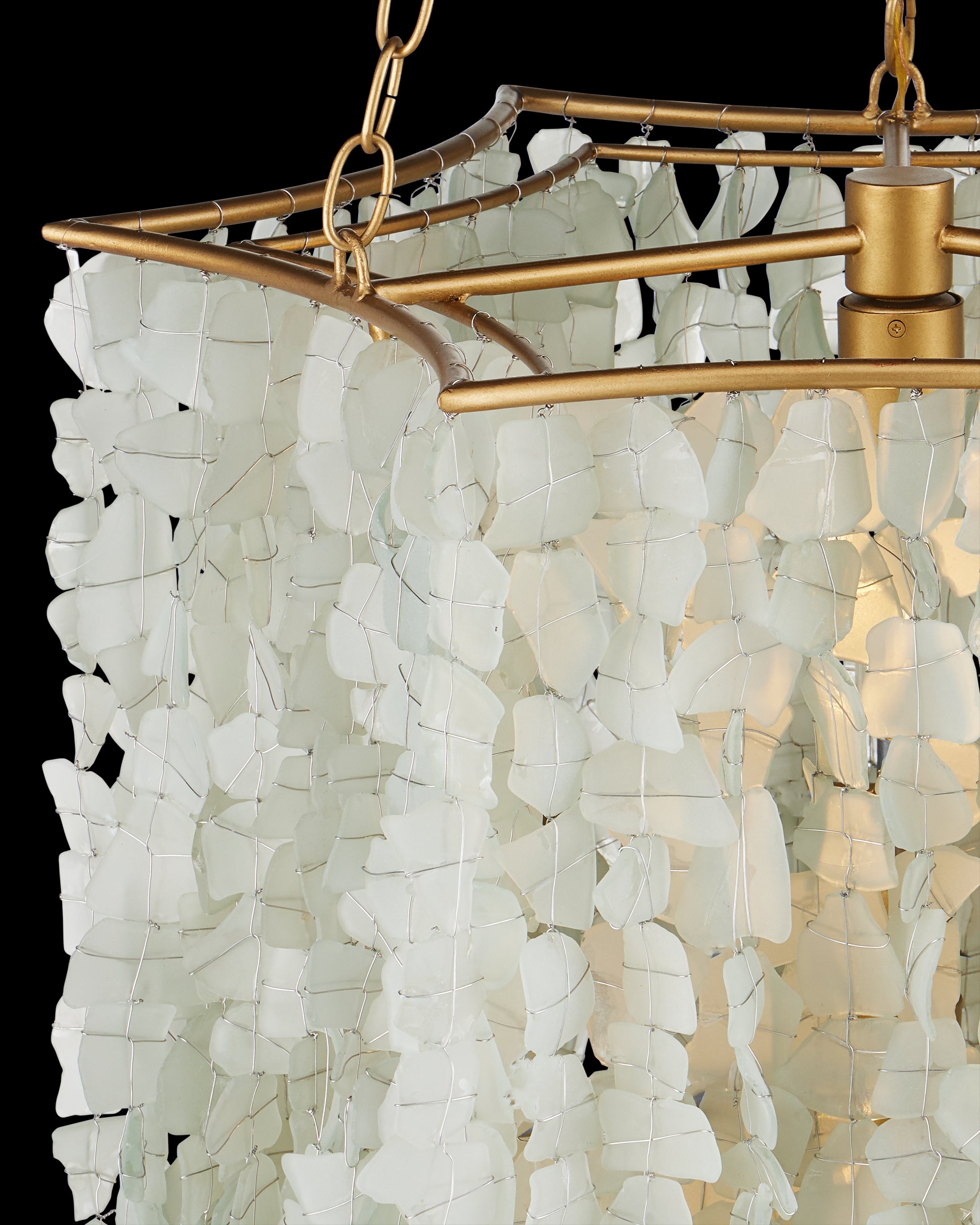 Currey & Company Verre De Mer Large Chandelier