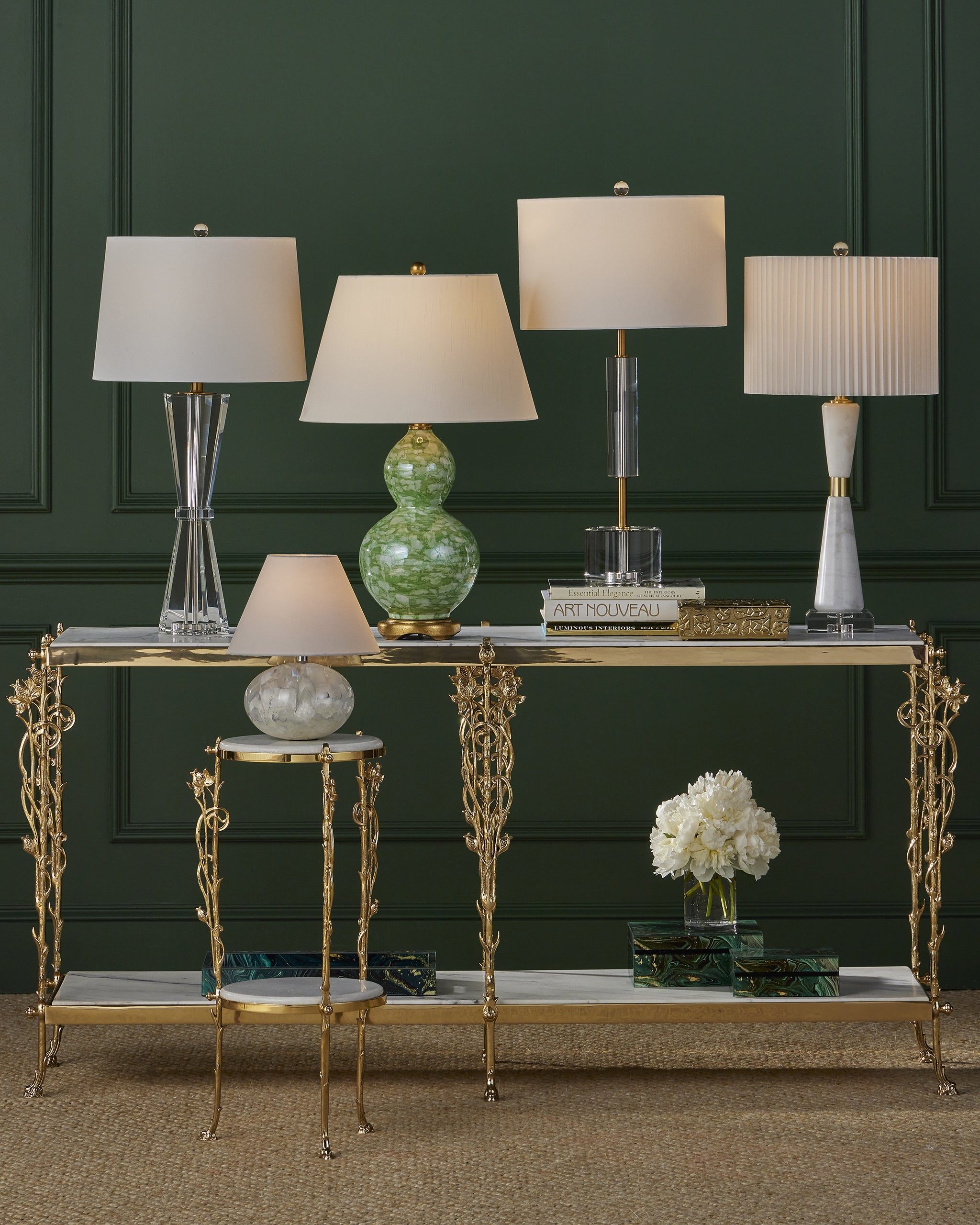 Currey & Company Interstellar Green Box Set Of 2