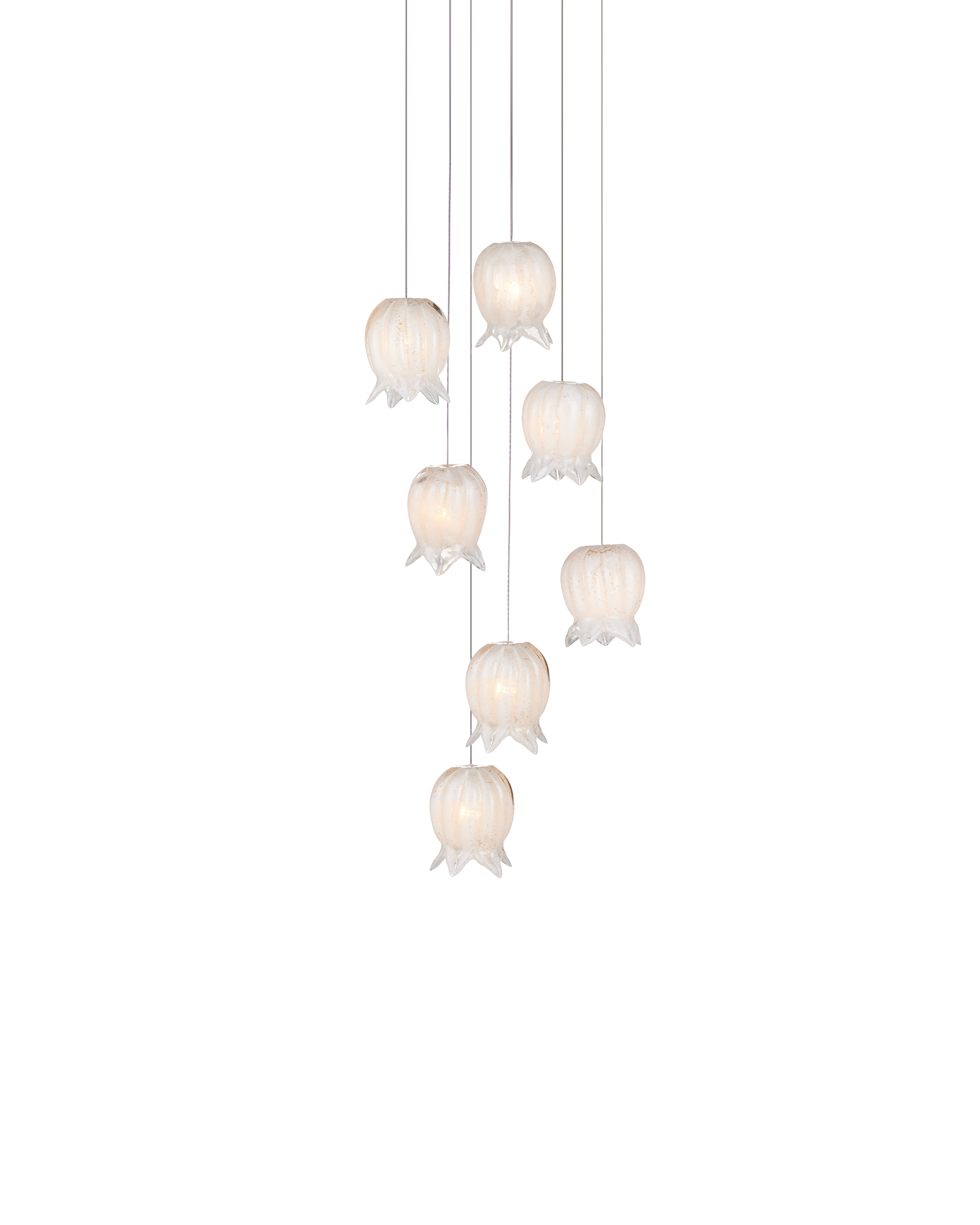 Currey And Company Polpo 7 Light Round Multi Drop Pendant