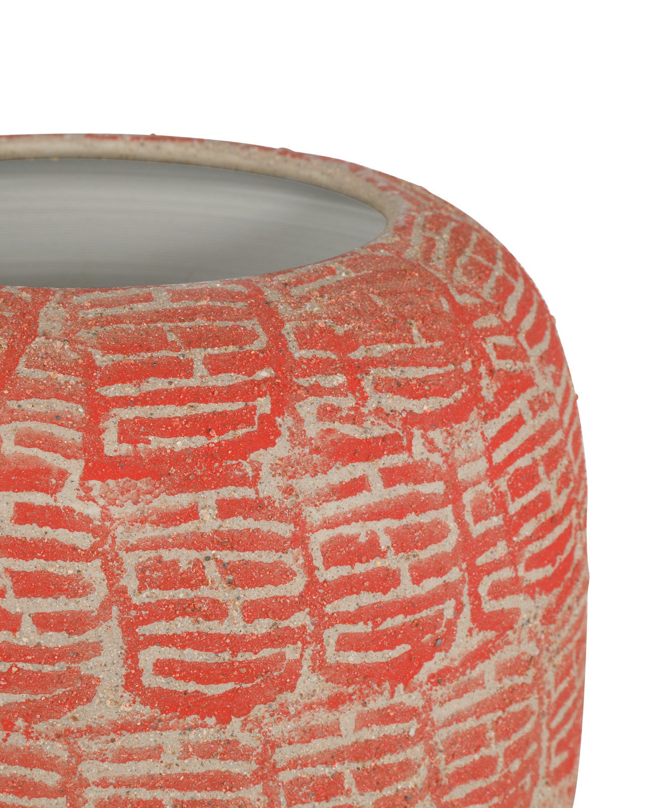 Currey & Company 12.5" Happiness Red Porcelain Preserve Jar