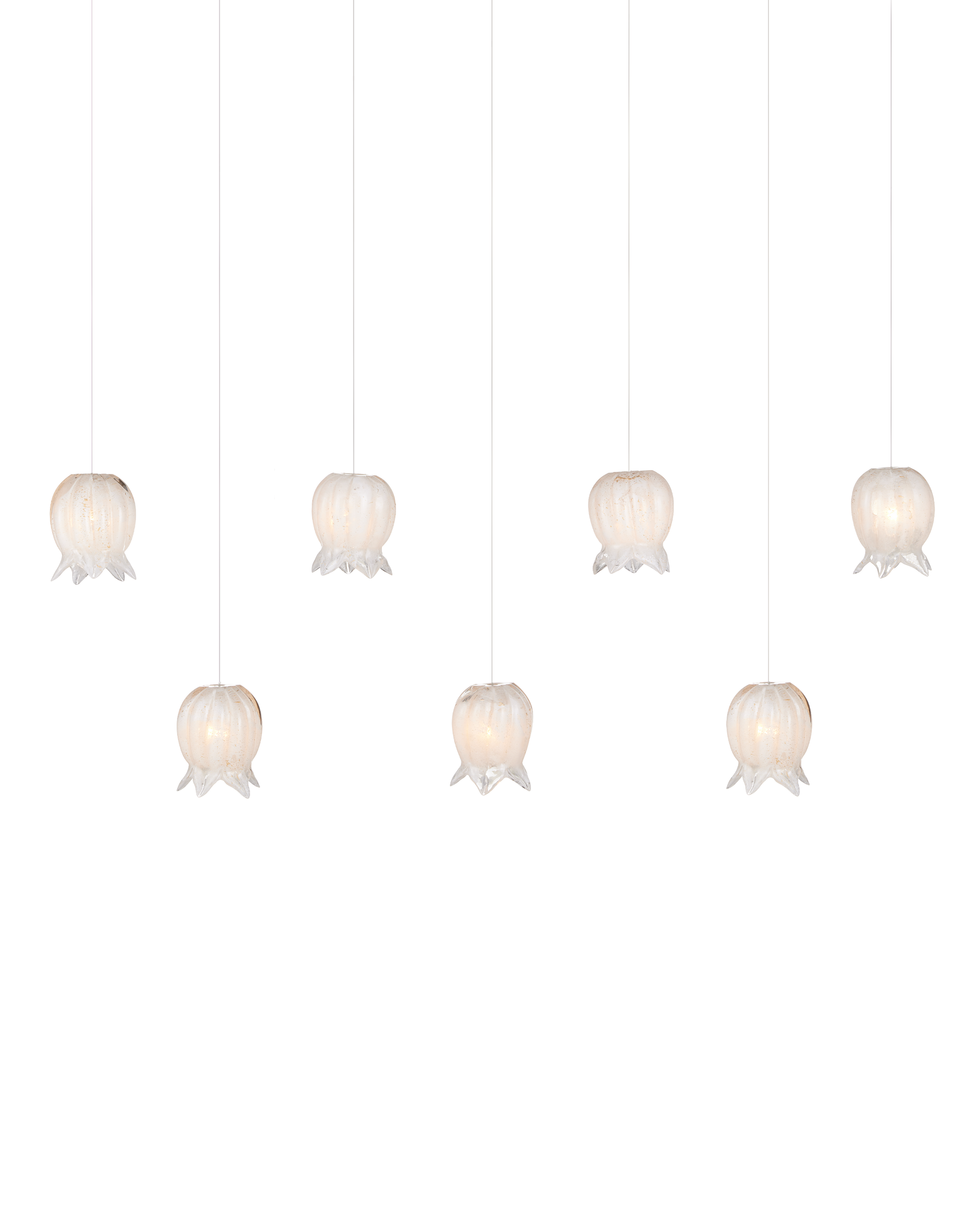 Currey And Company Polpo 7 Light Linear Multi Drop Pendant