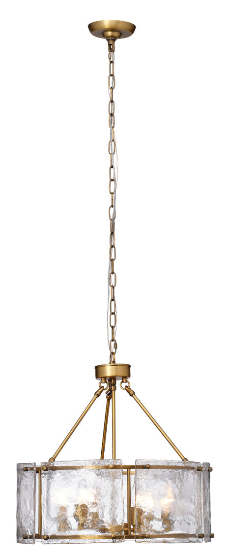 Jamie Young Glenn Large Round Chandelier Antique Brass