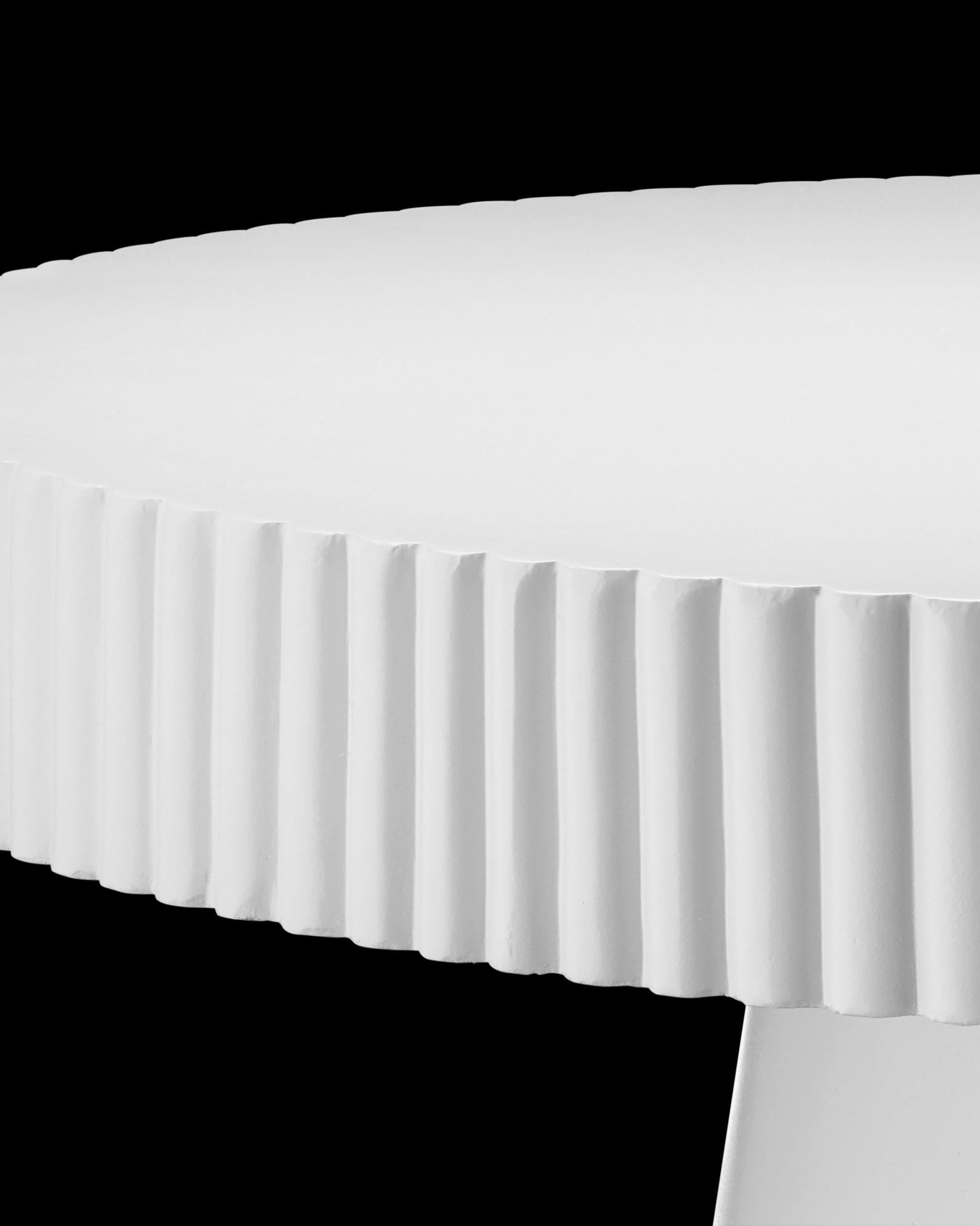 Currey & Company Harlow White Concrete Cocktail Table