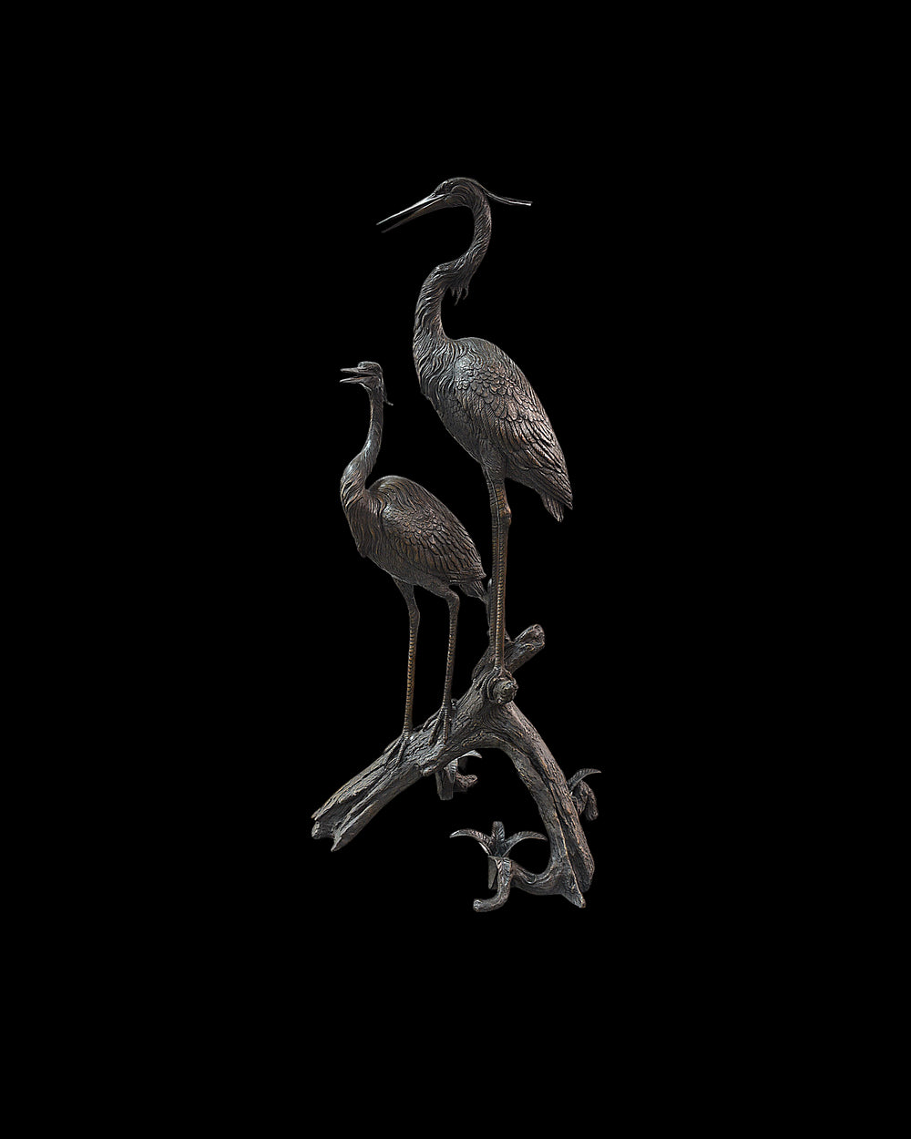 Currey & Company Herons On Branch Bronze