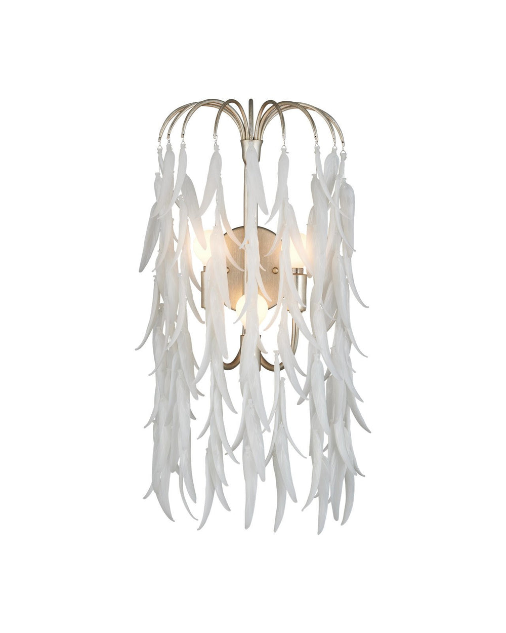 Currey & Company Glen Arbor Silver 3 Light Wall Sconce