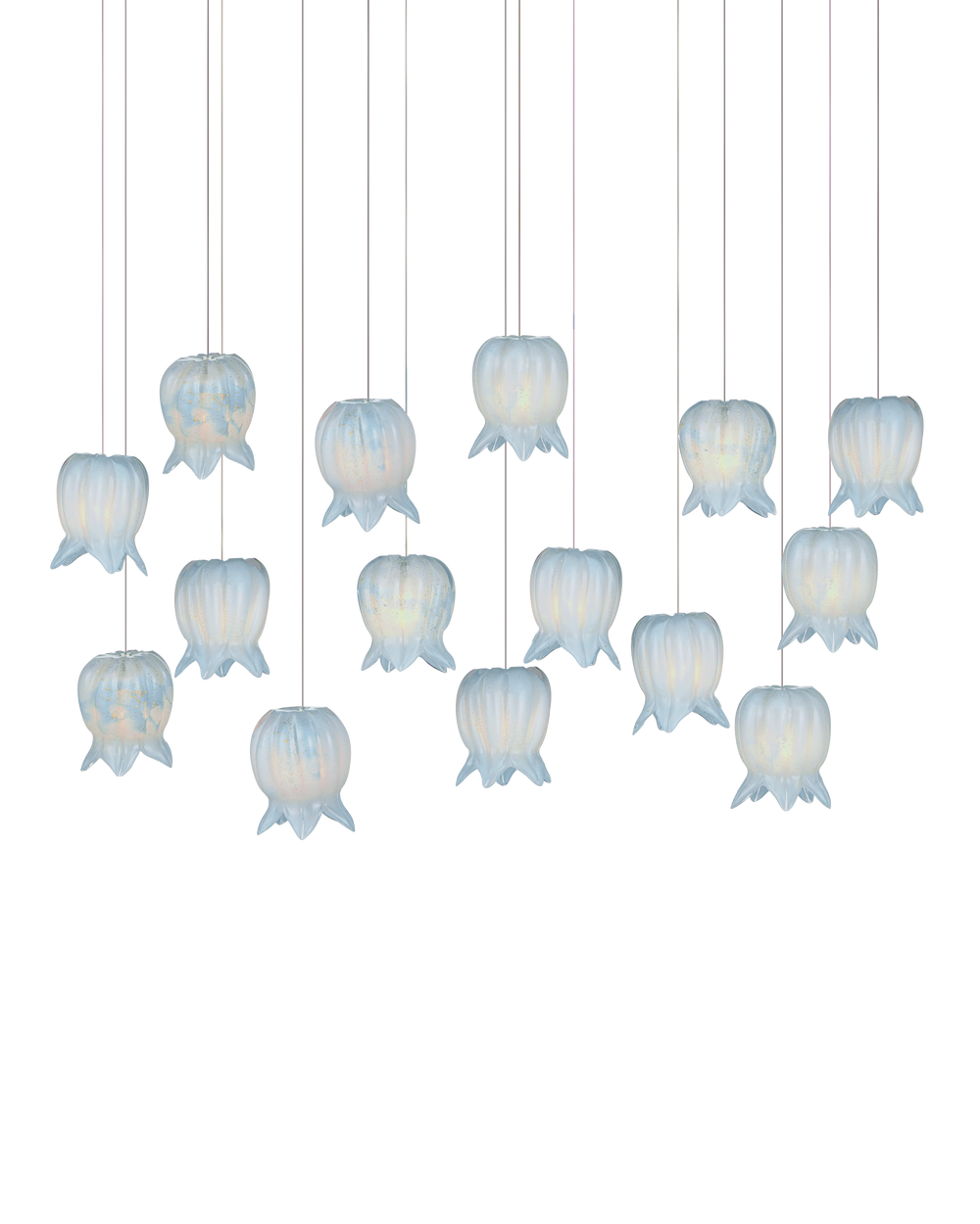Currey And Company Polpo 15 Light Linear Multi Drop Pendant