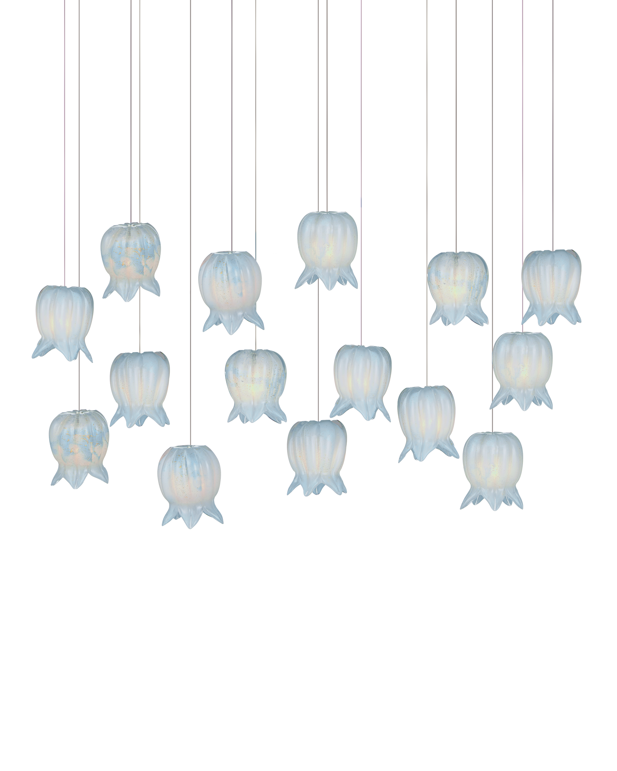 Currey And Company Polpo 15 Light Linear Multi Drop Pendant