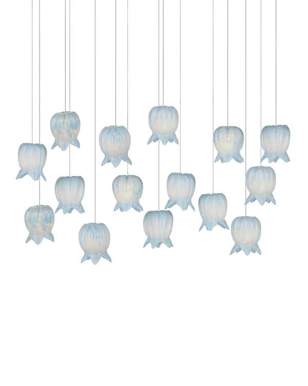 Currey And Company Polpo 15 Light Linear Multi Drop Pendant