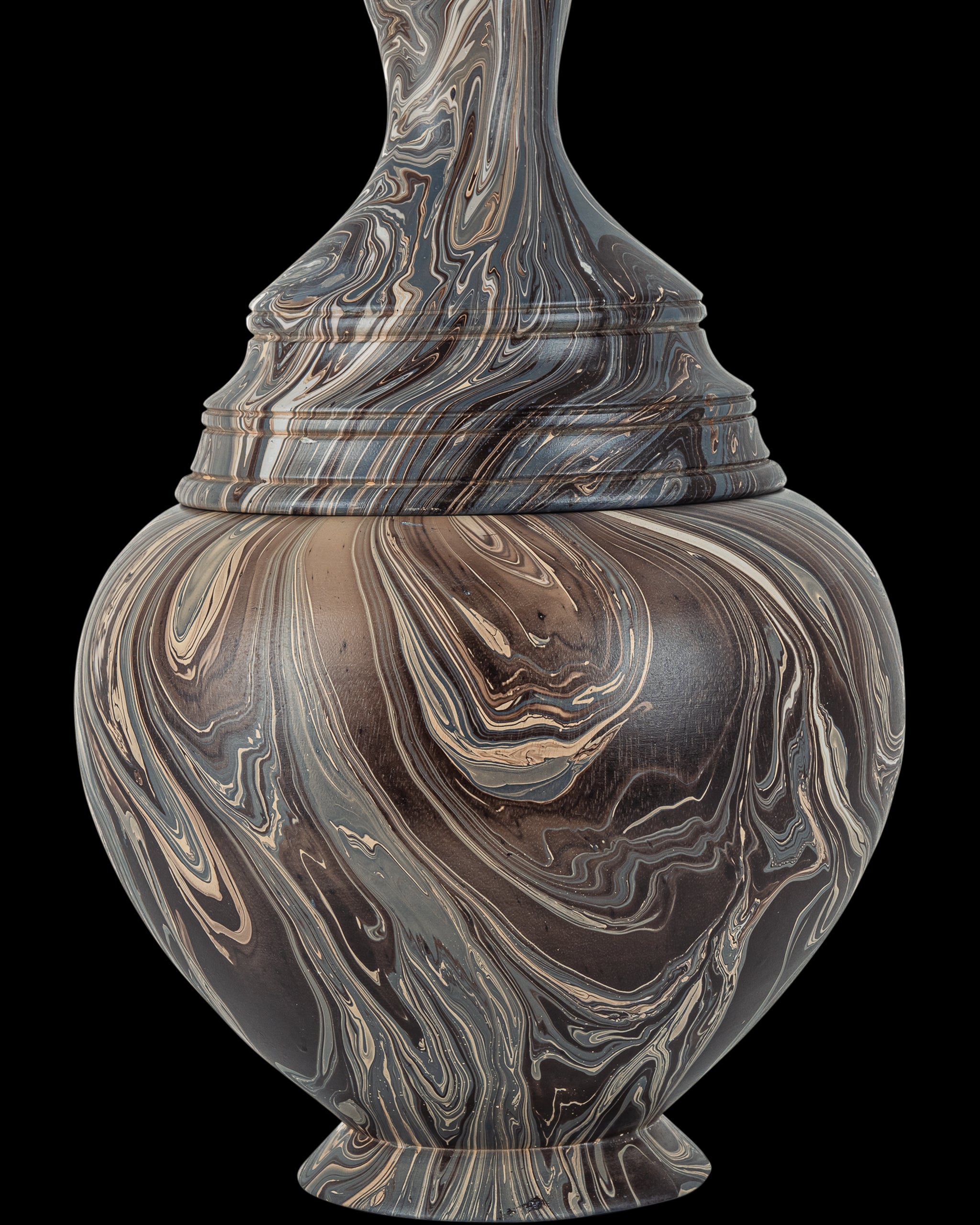 Currey & Company Marbleized Tall Turret Box