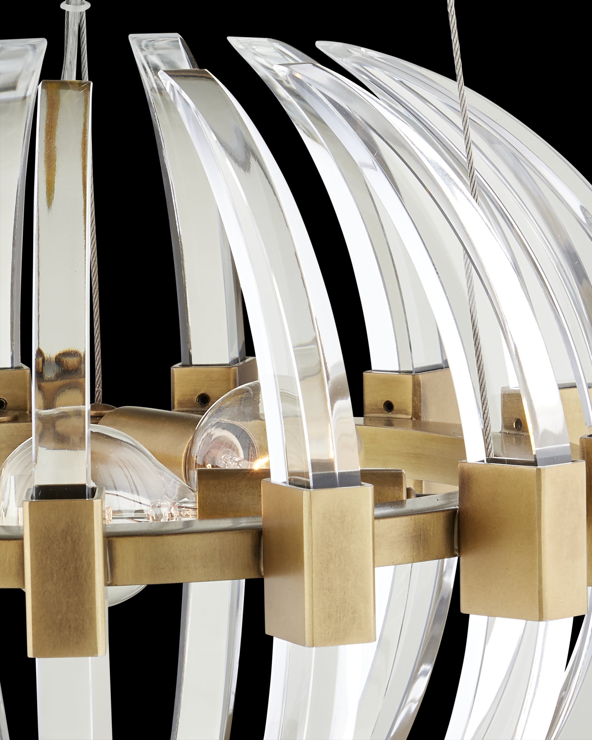 Currey & Company Coquette Small Brass Chandelier