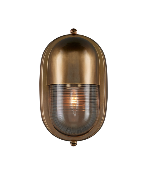 Currey & Company Maritime Brass Outdoor Wall Sconce