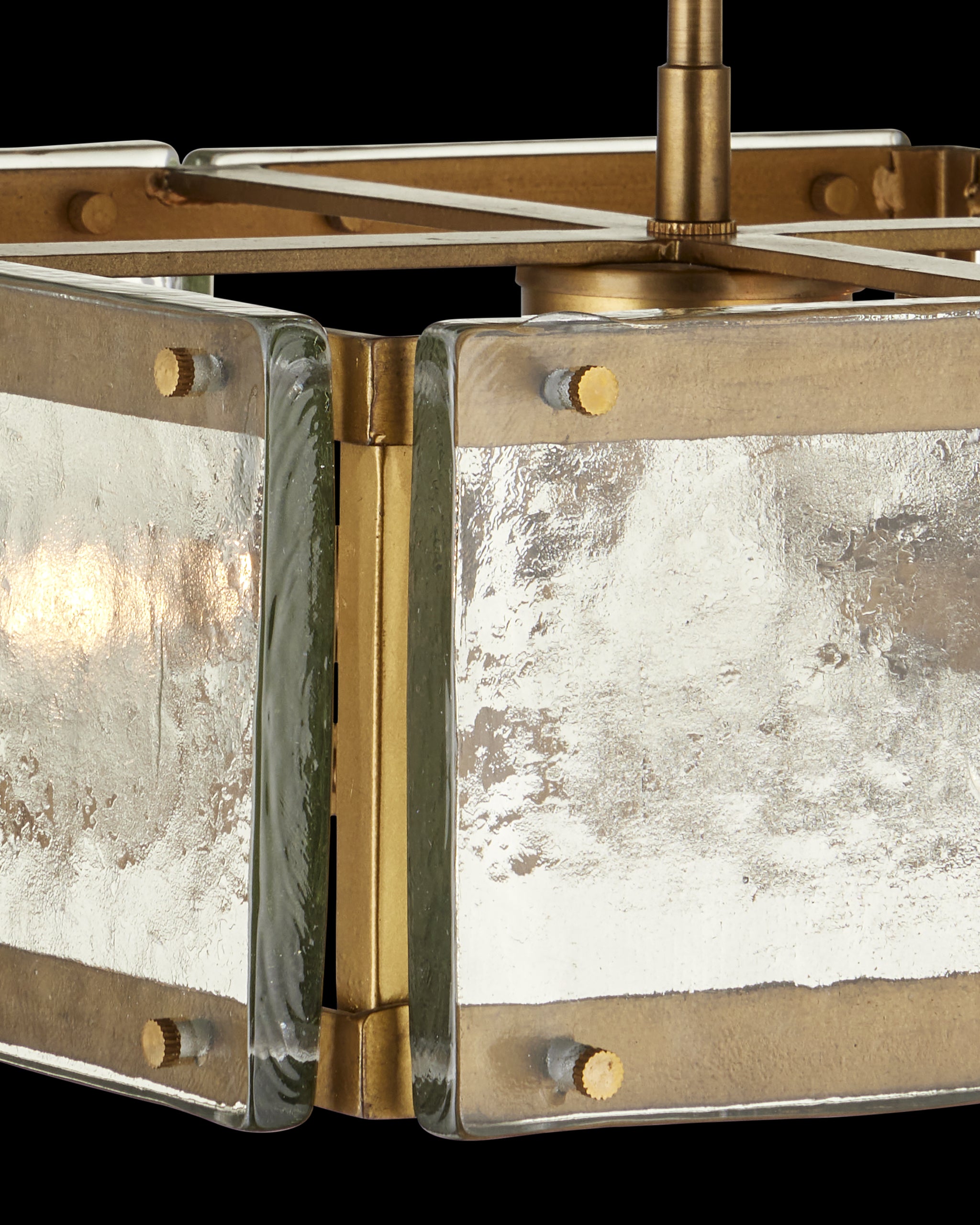 Currey & Company Countervail Square Semi Flush Mount