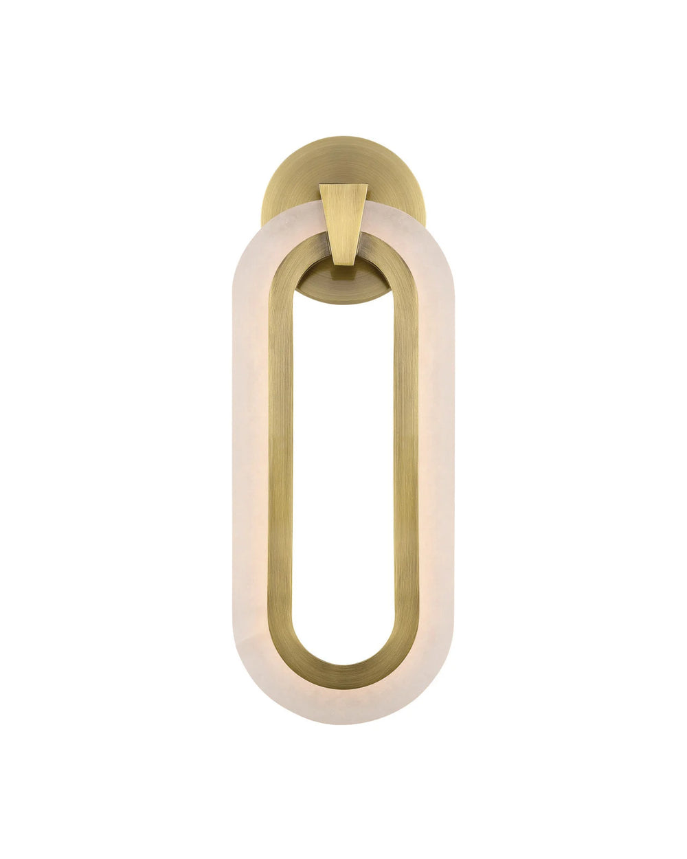 Currey & Company Aurora 6.5" Wide Alabaster And Brass Wall Sconce