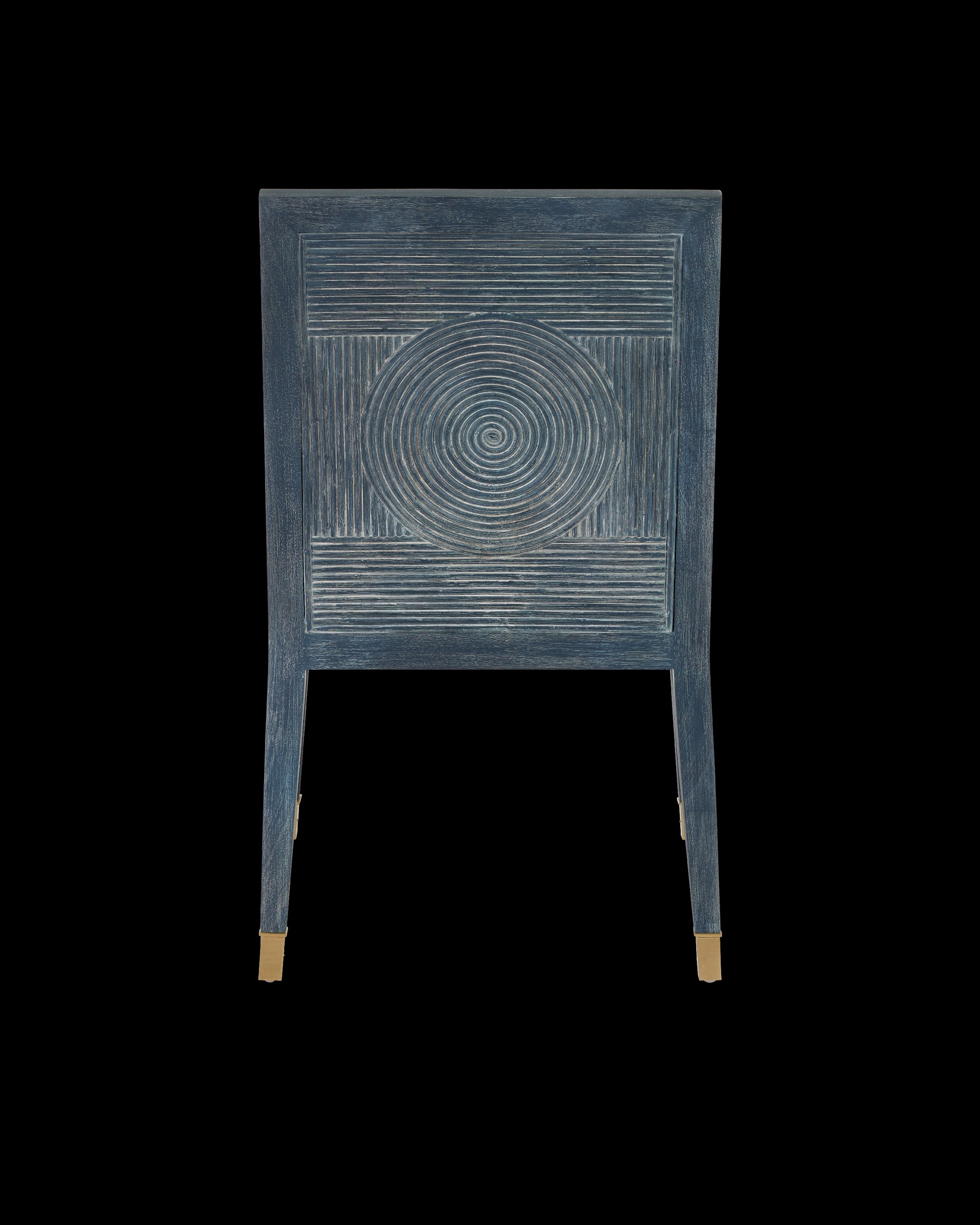 Currey & Company Santos Vintage Navy Side Chair, Barrett Dusk