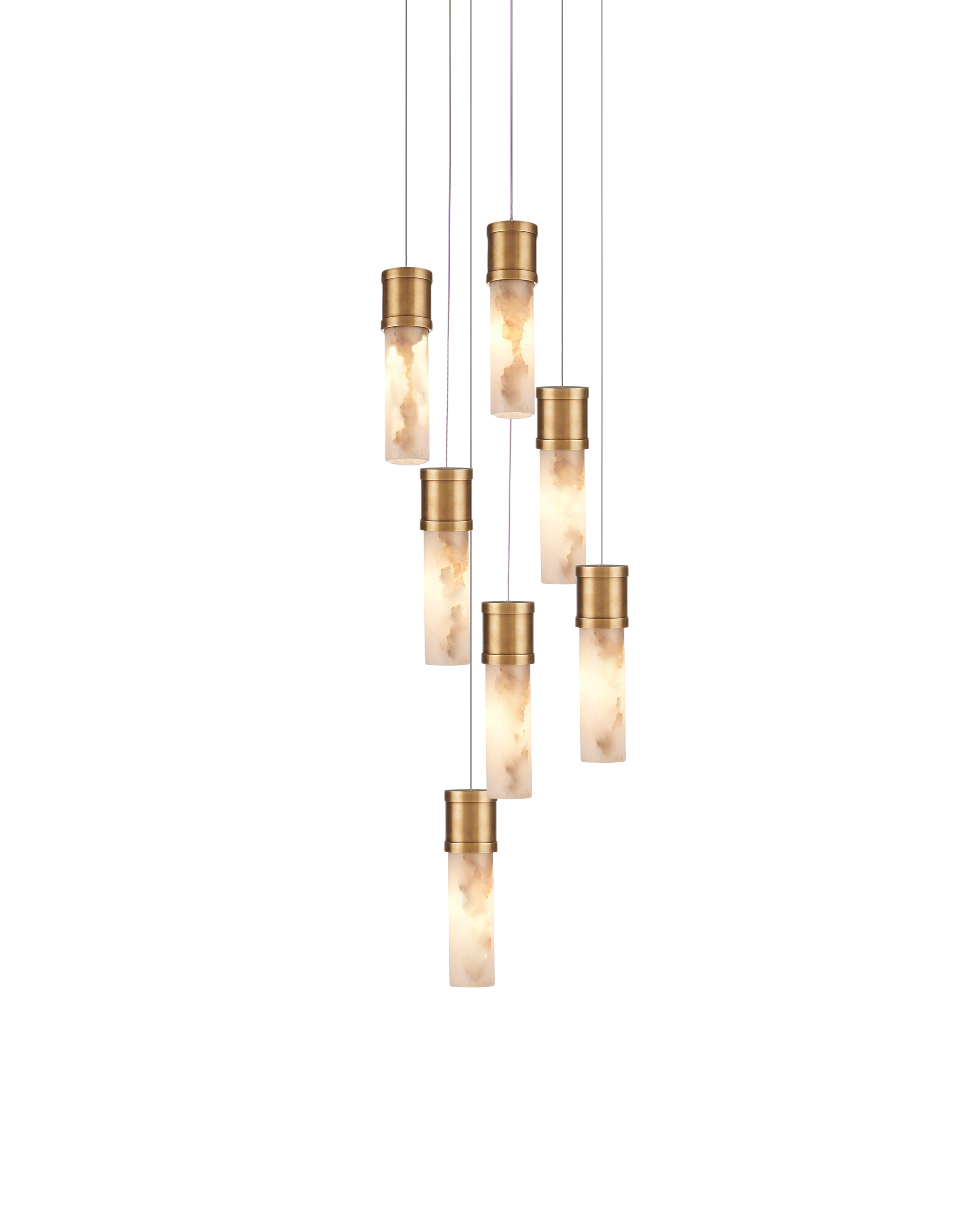 Currey And Company Cannula 7 Light Multi Drop Pendant