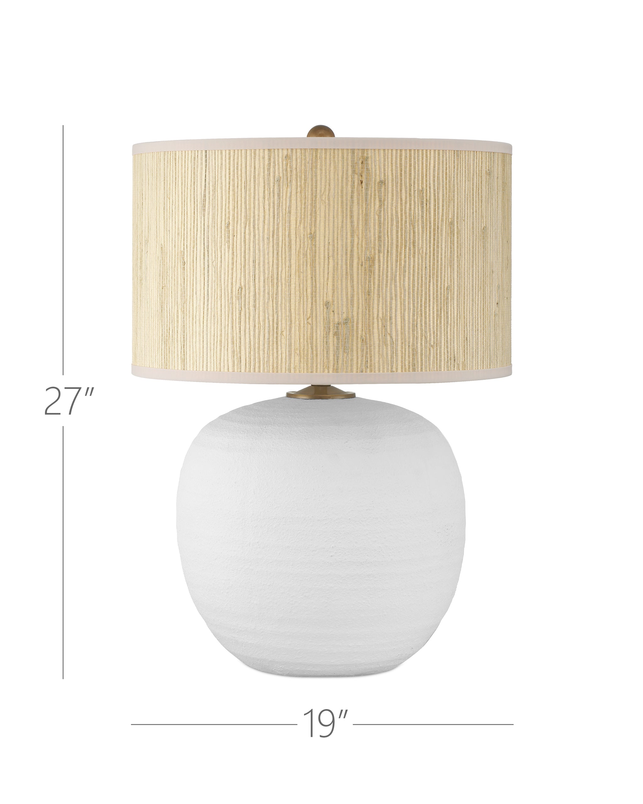 Currey & Company Zena White Table Lamp