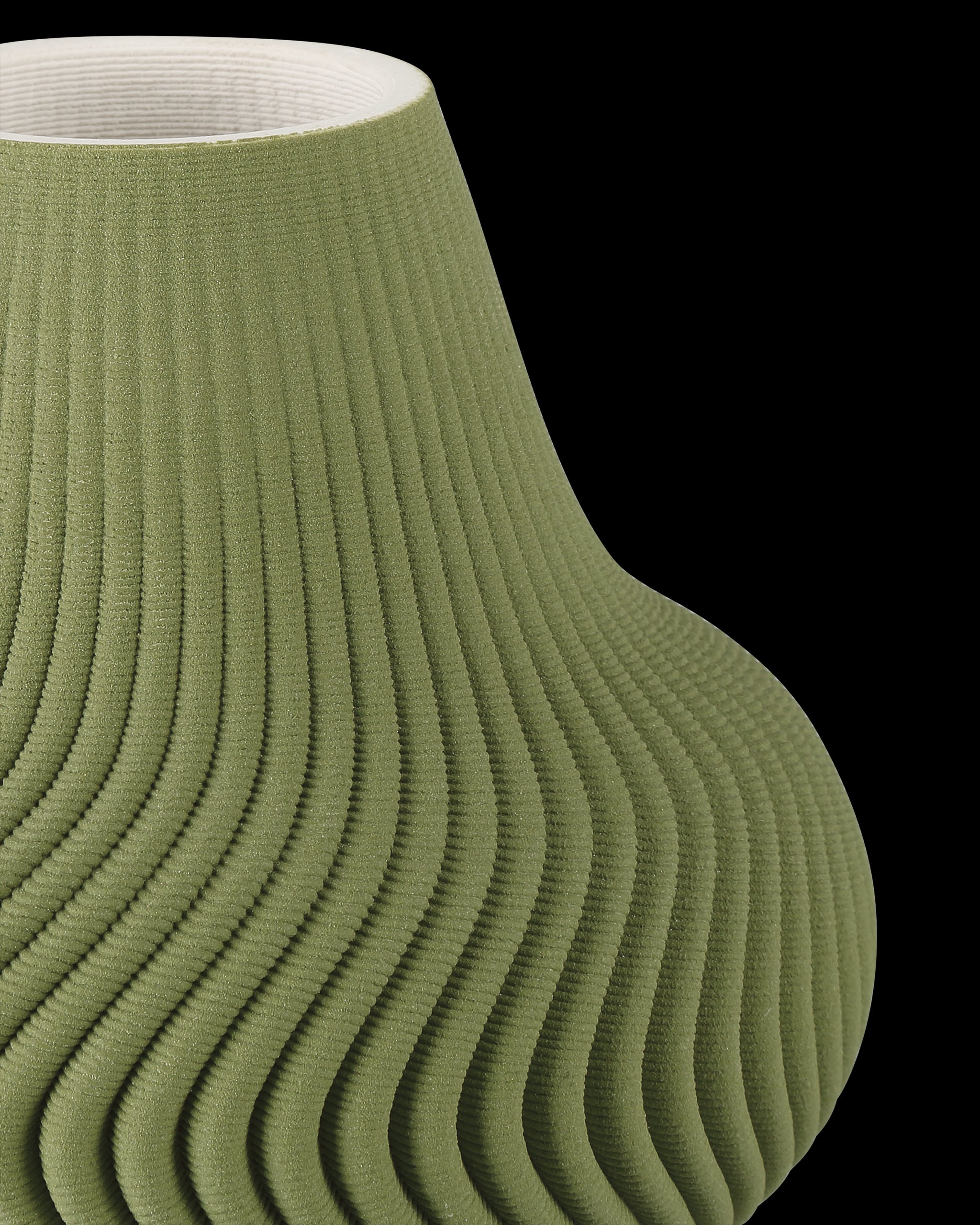 Currey & Company Green Plisse Large Vase