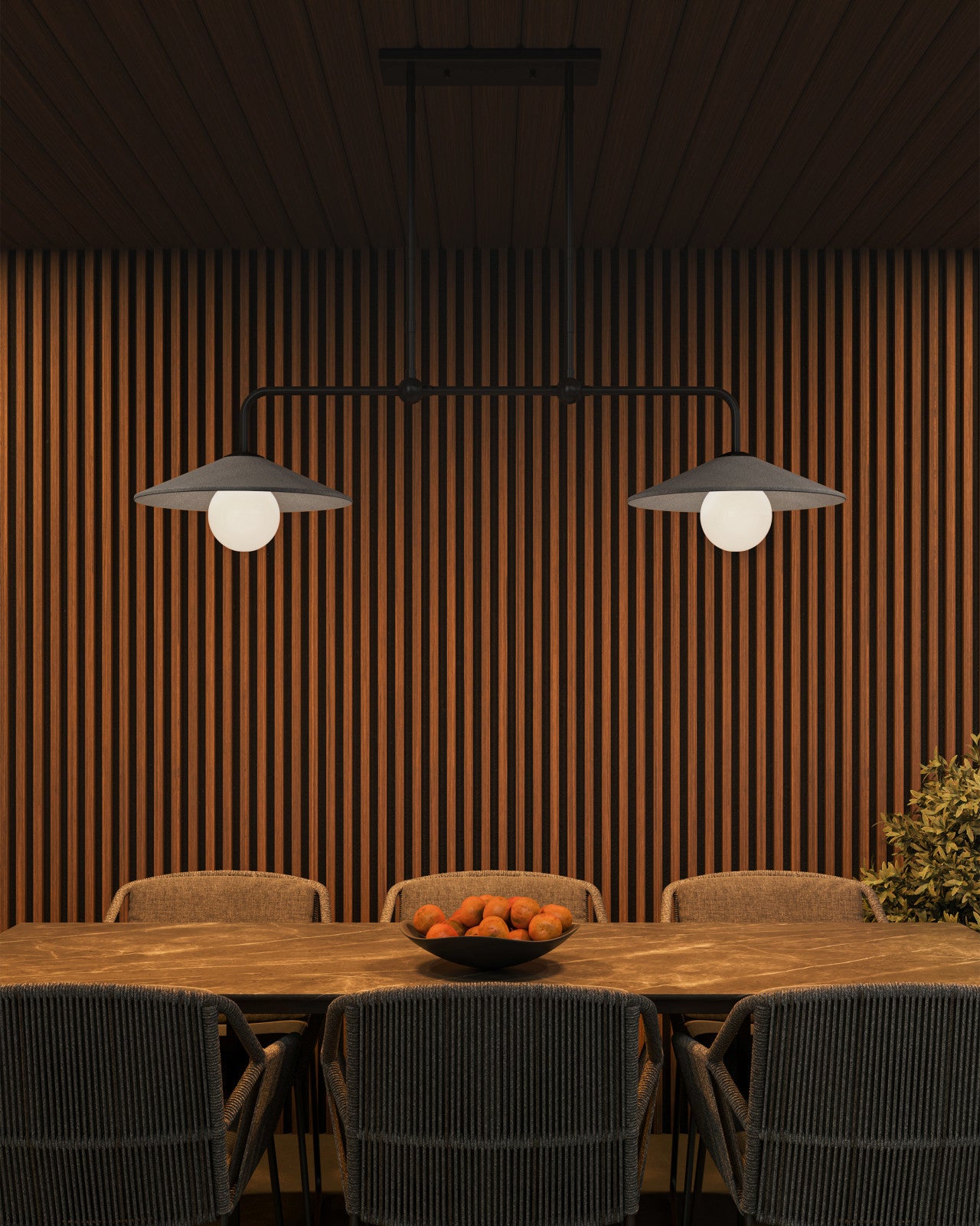 Currey & Company Bothy Double 58" 2 Light Outdoor Pendant