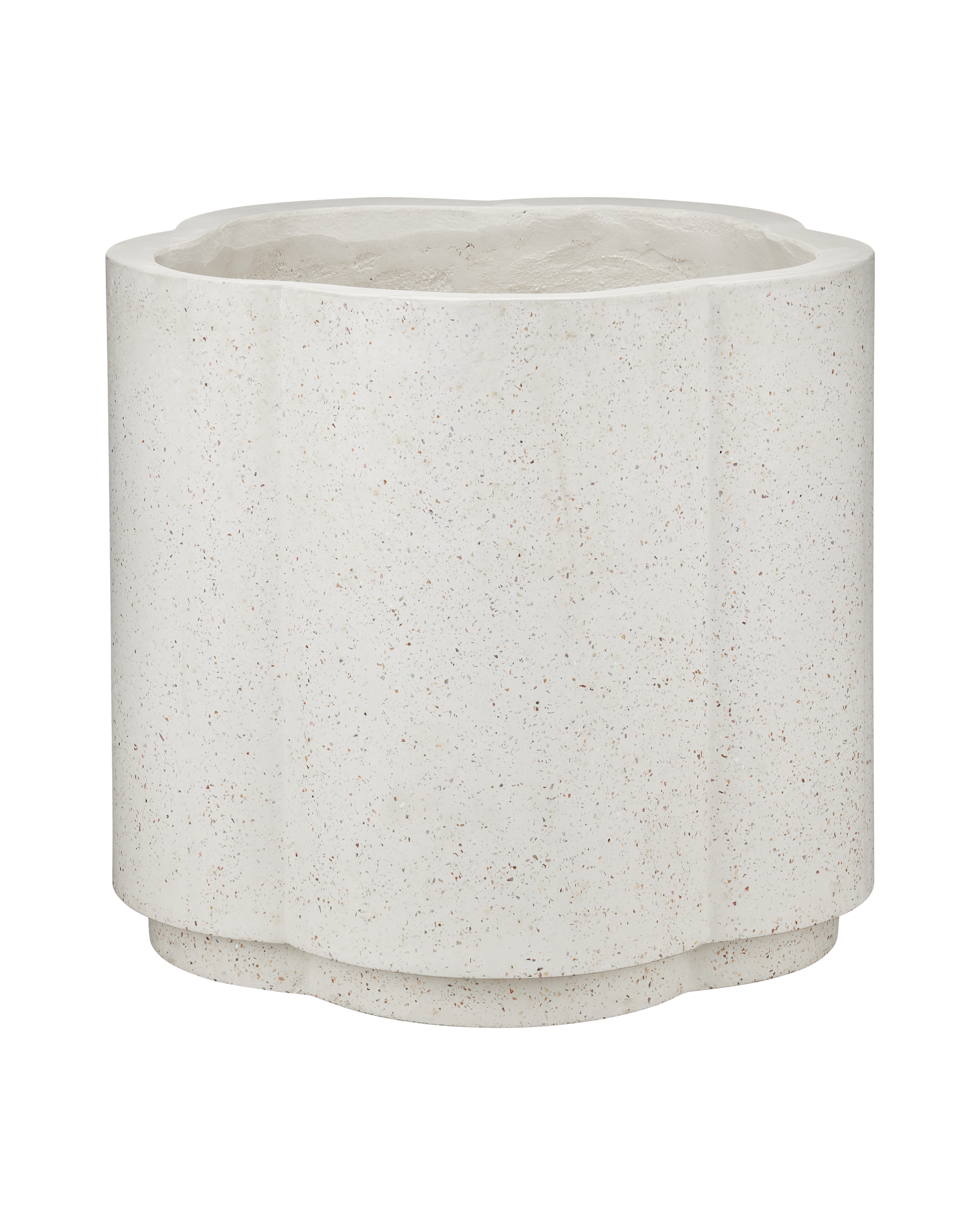Currey & Company Smerlato Ivory Terrazzo Medium Planter