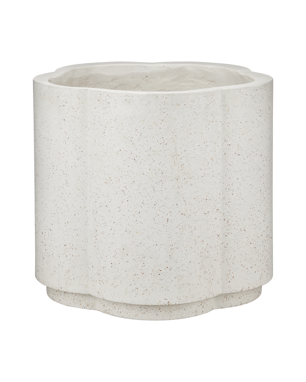 Currey And Company Smerlato Ivory Terrazzo Large Planter