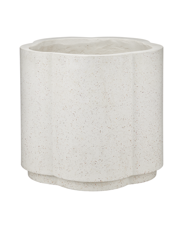 Currey And Company Smerlato Ivory Terrazzo Large Planter