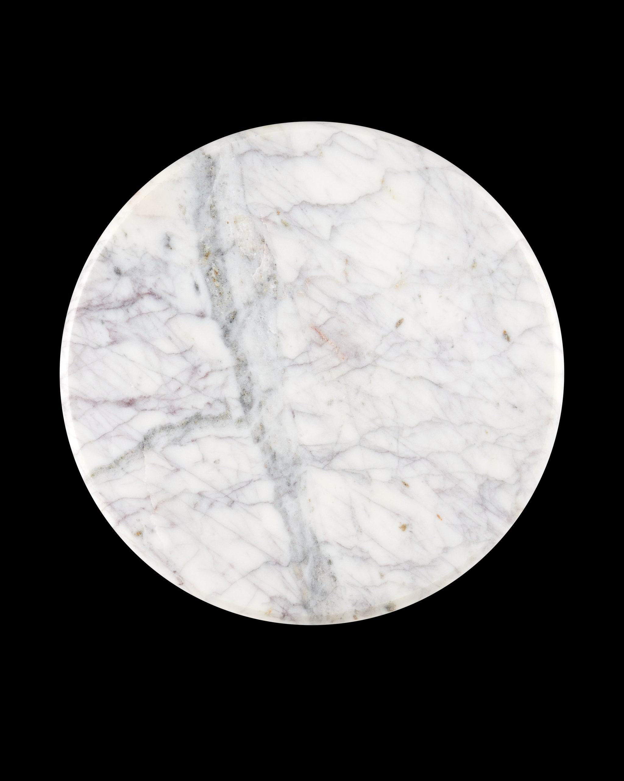 Currey & Company Passementerie White Marble Drinks Table