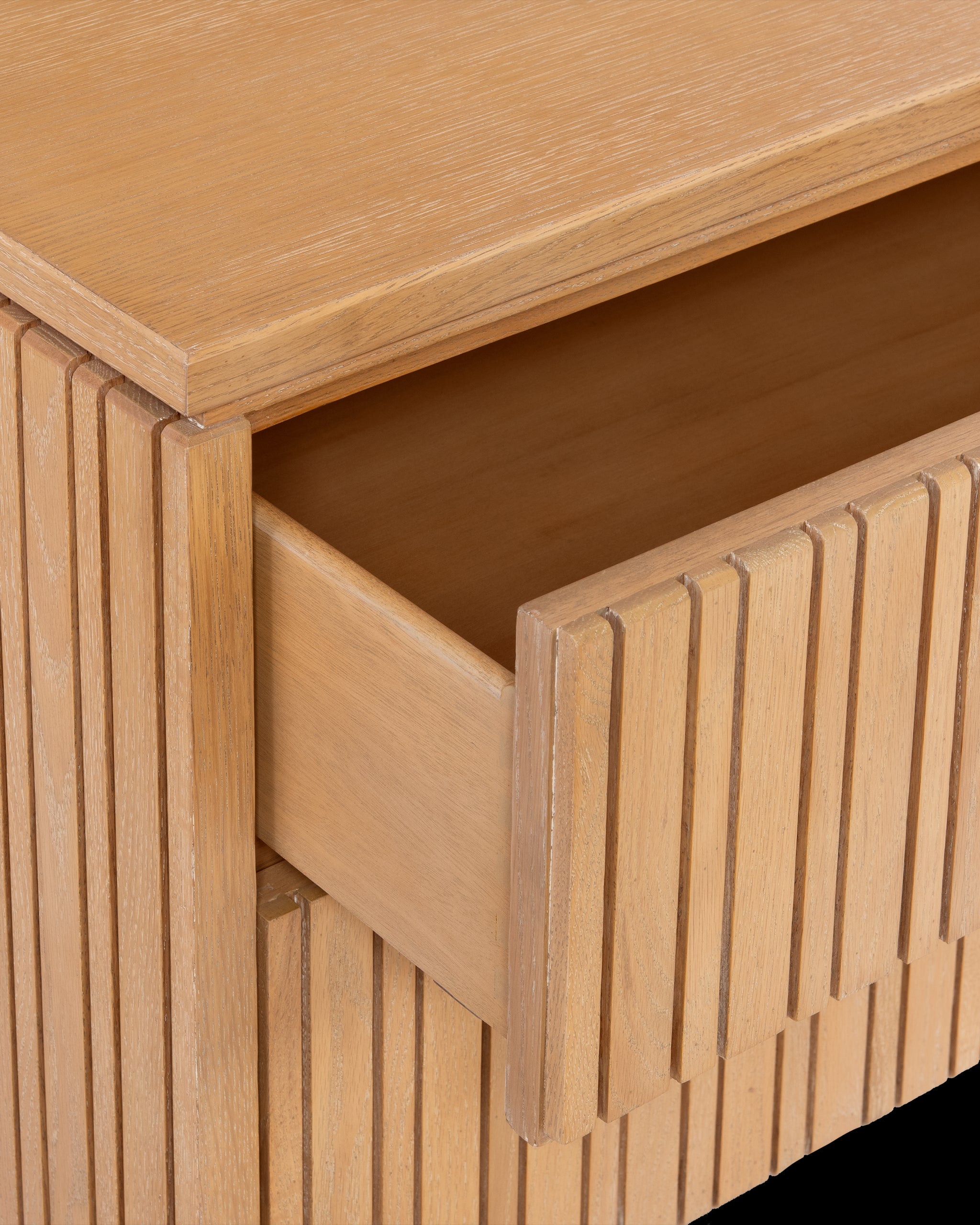 Currey & Company Indeo Washed Oak Nightstand