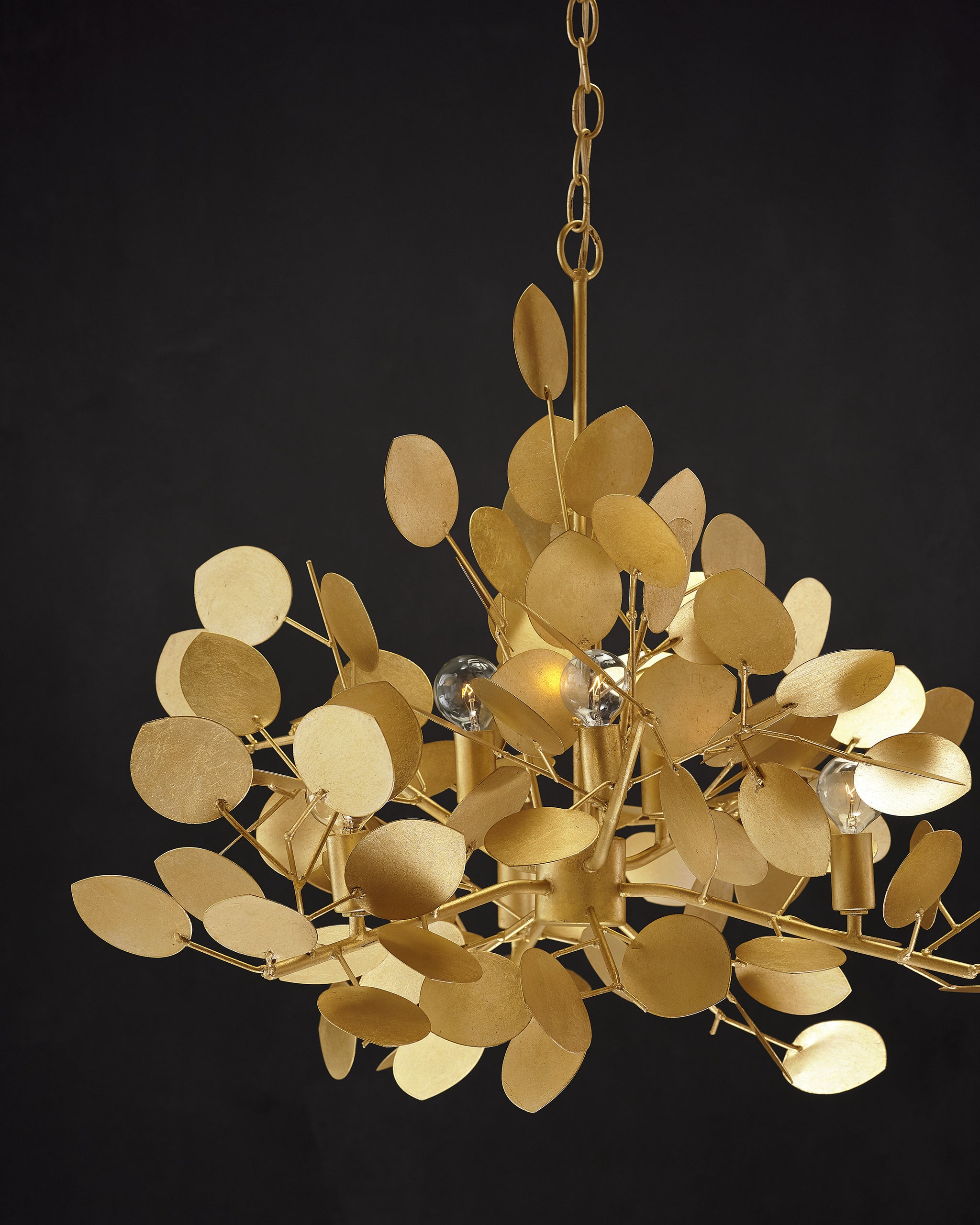 Currey And Company Lunaria Large Gold Chandelier