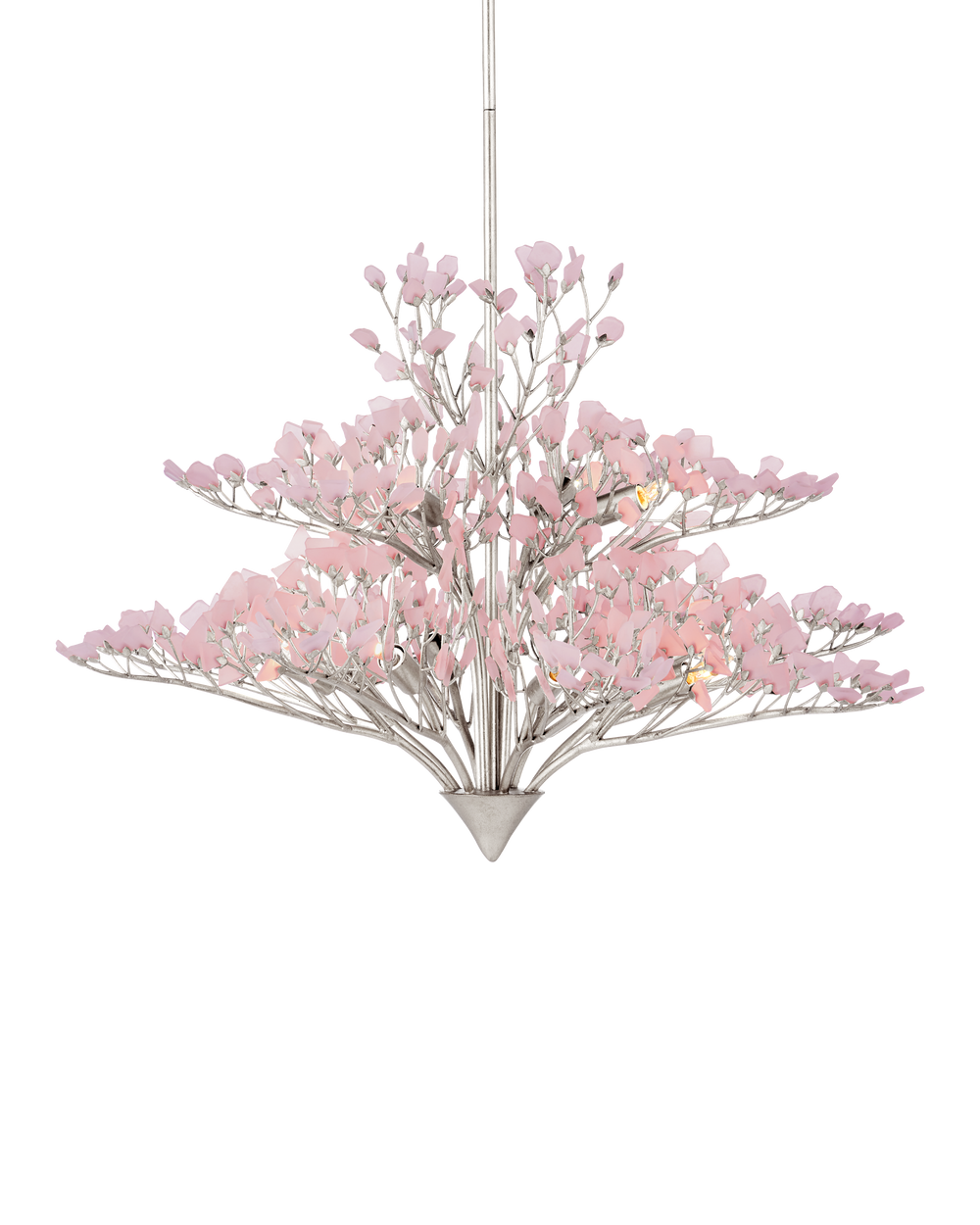 Currey & Company Fiorella Pink Chandelier