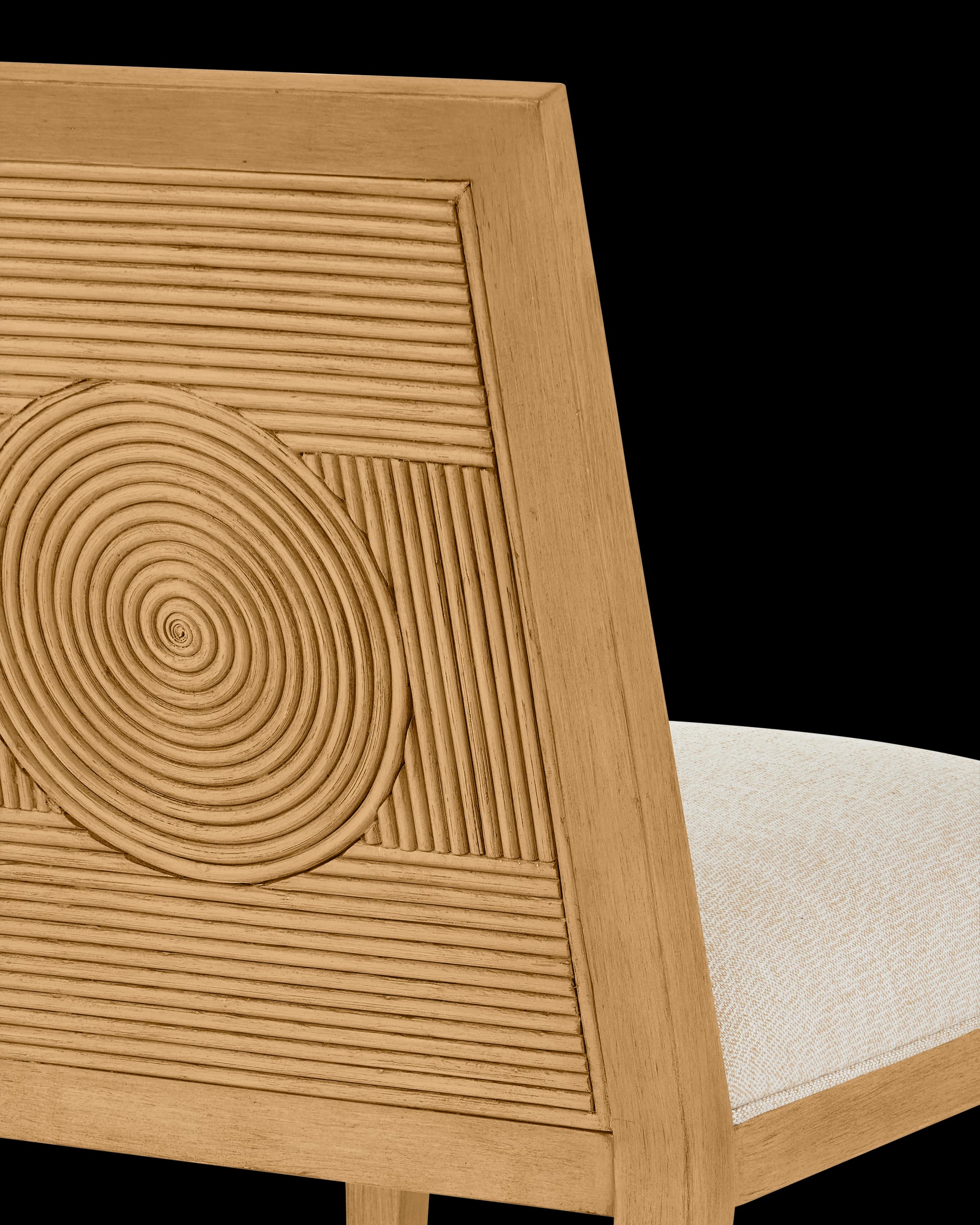 Currey & Company Santos Sea Sand Side Chair, Liller Malt