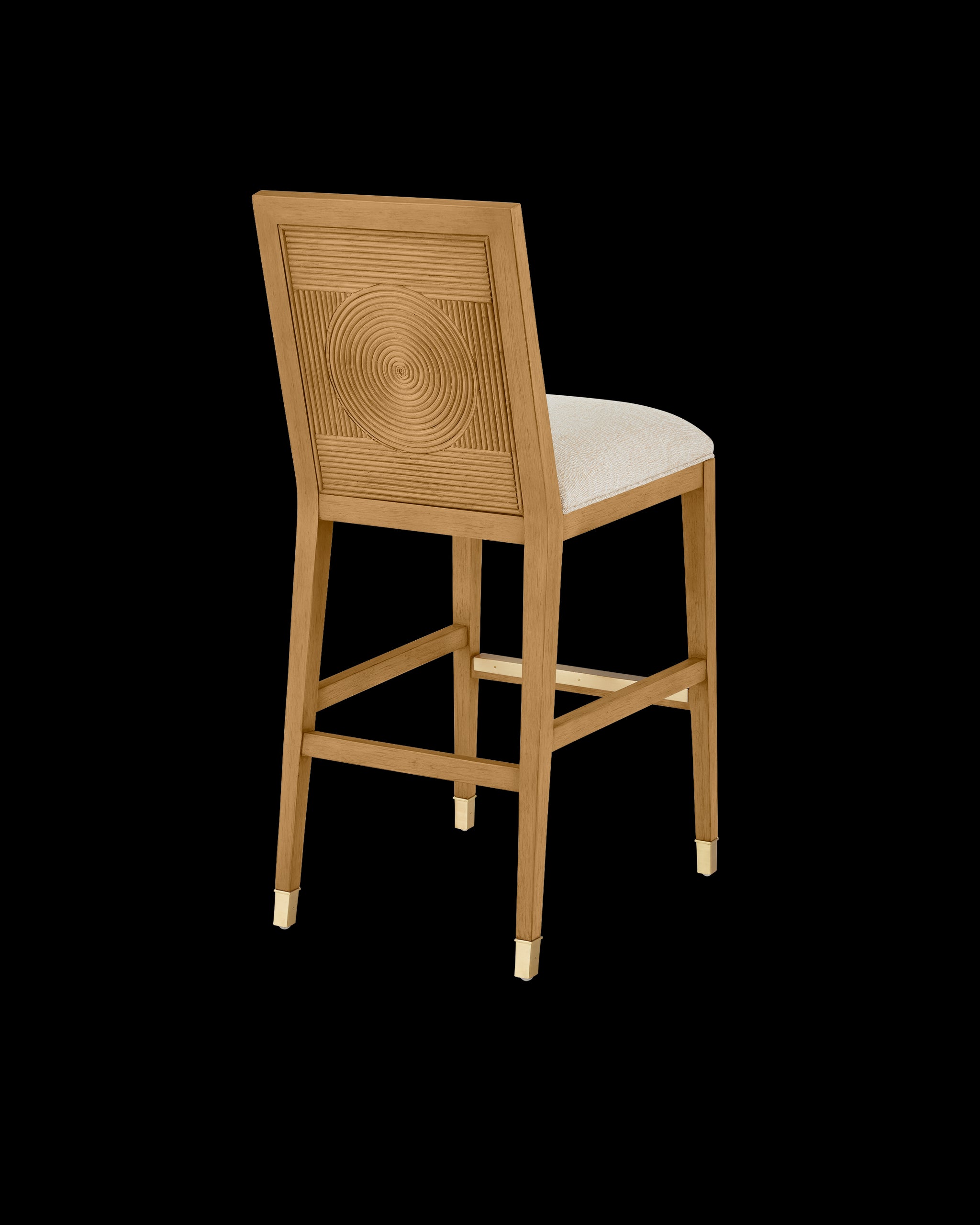 Currey & Company Santos Sea Sand Bar Stool, Liller Malt