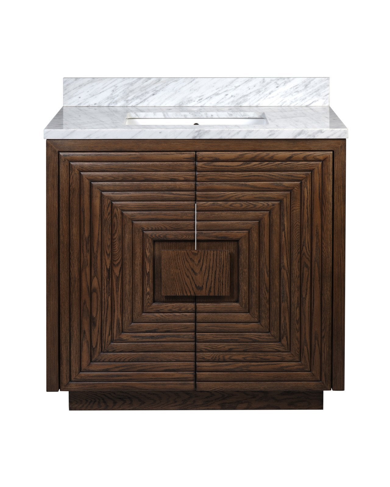 Currey & Company Morombe 36" Cocoa Marble Vanity With Rectangular Undermount Sink