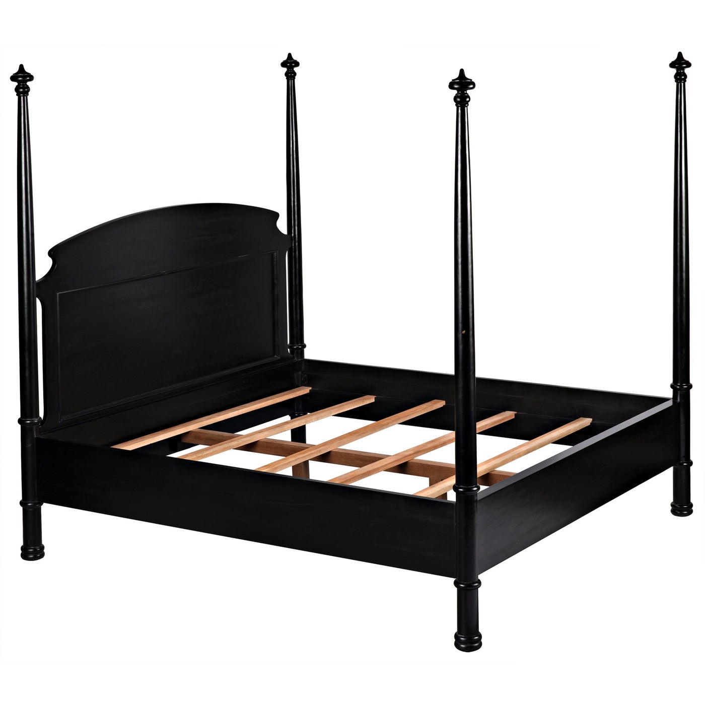 Noir New Douglas Bed, Eastern King, Hand Rubbed Black