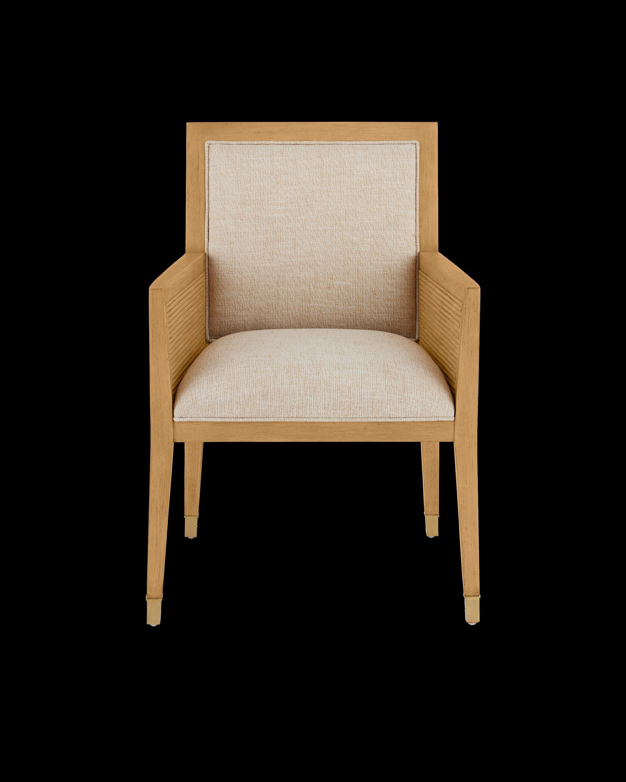Currey & Company Santos Sea Sand Armchair, Liller Malt
