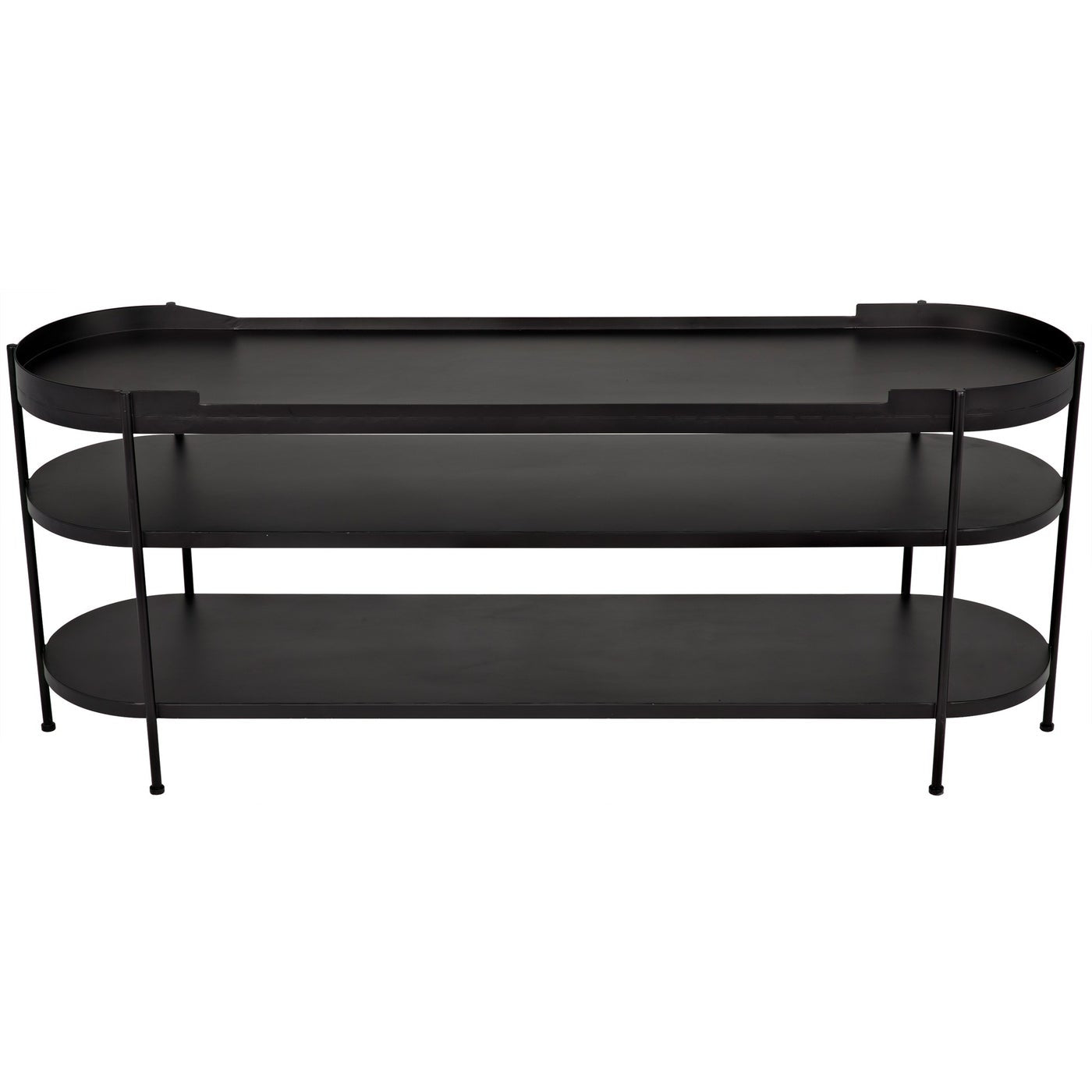 Noir Cassio Console, Black Steel