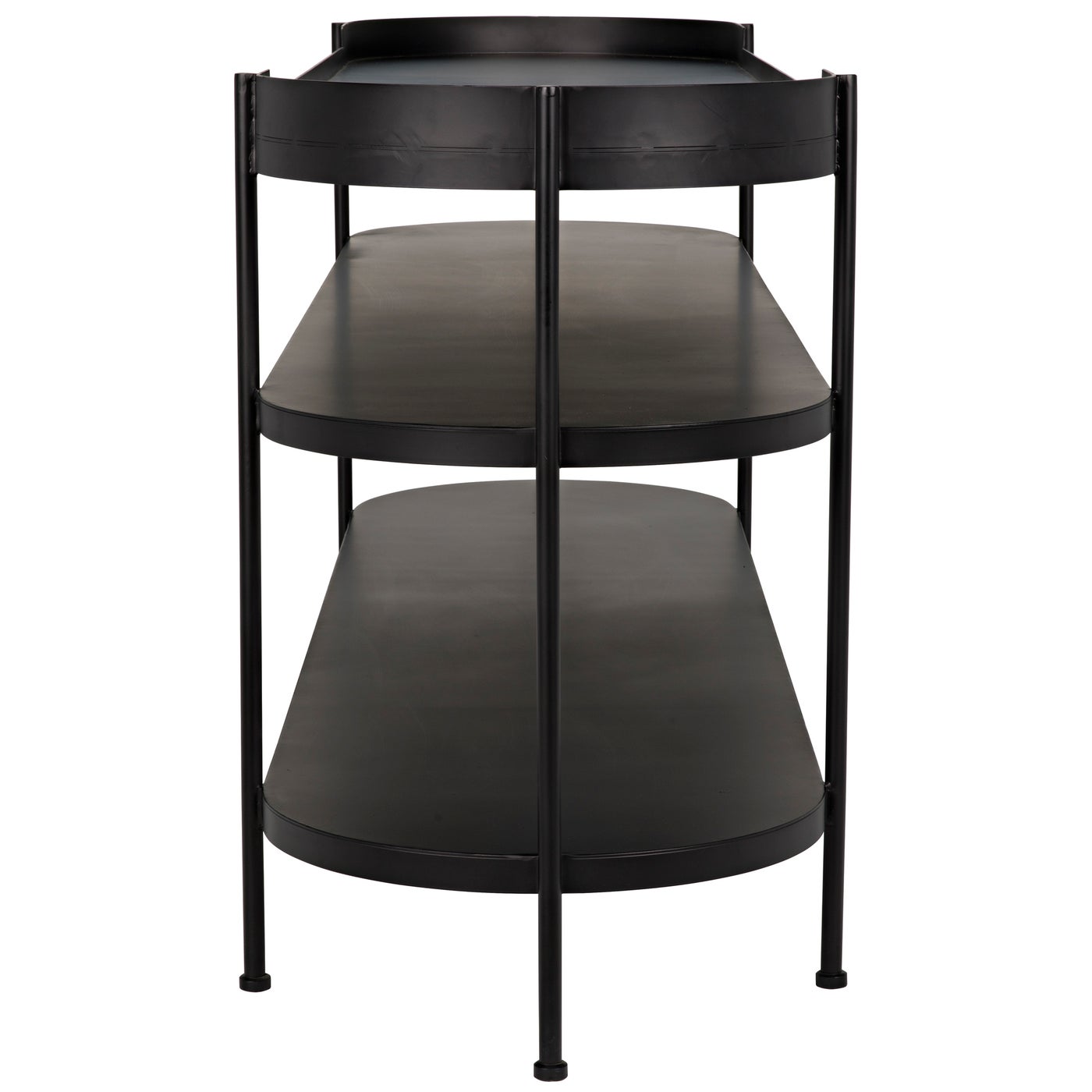 Noir Cassio Console, Black Steel