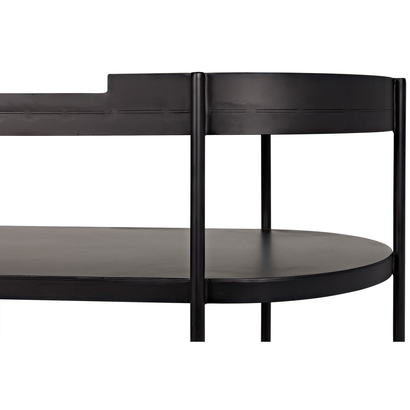 Noir Cassio Console, Black Steel