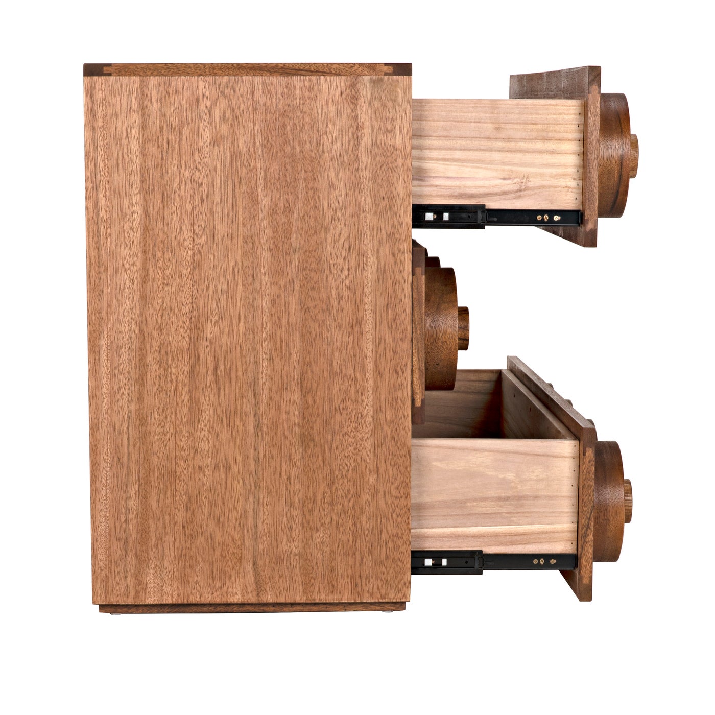 Noir Lego Sideboard With 3 Drawers, Dark Walnut