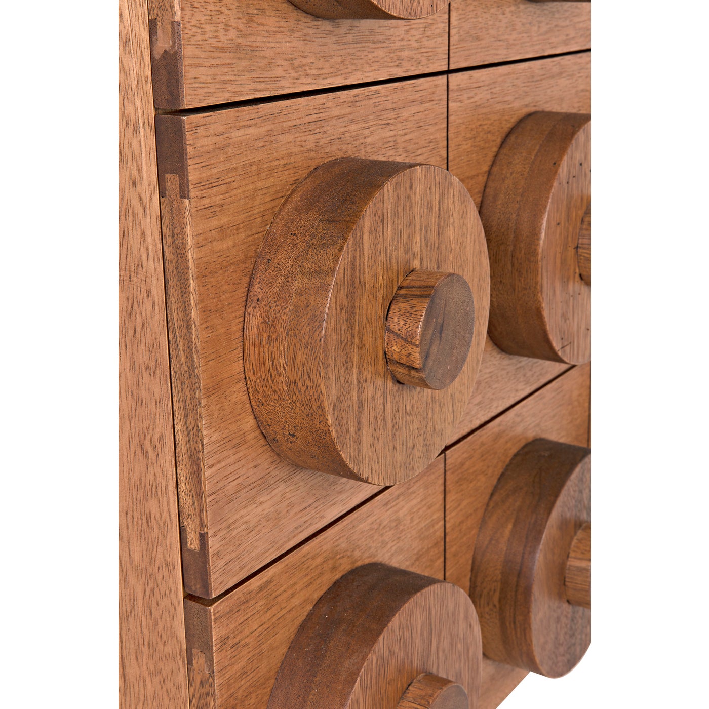 Noir Lego Sideboard With 3 Drawers, Dark Walnut