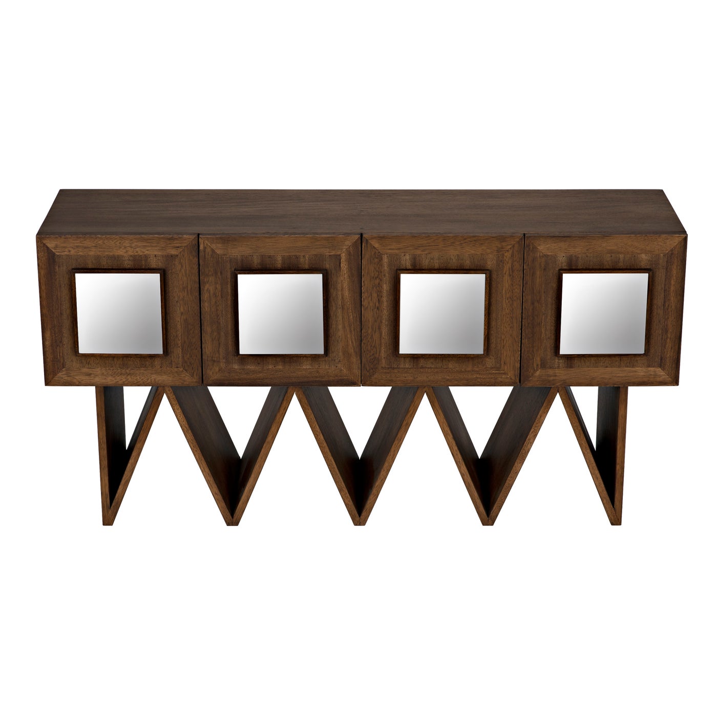 Noir Jean Michel Sideboard, Dark Walnut With Mirror